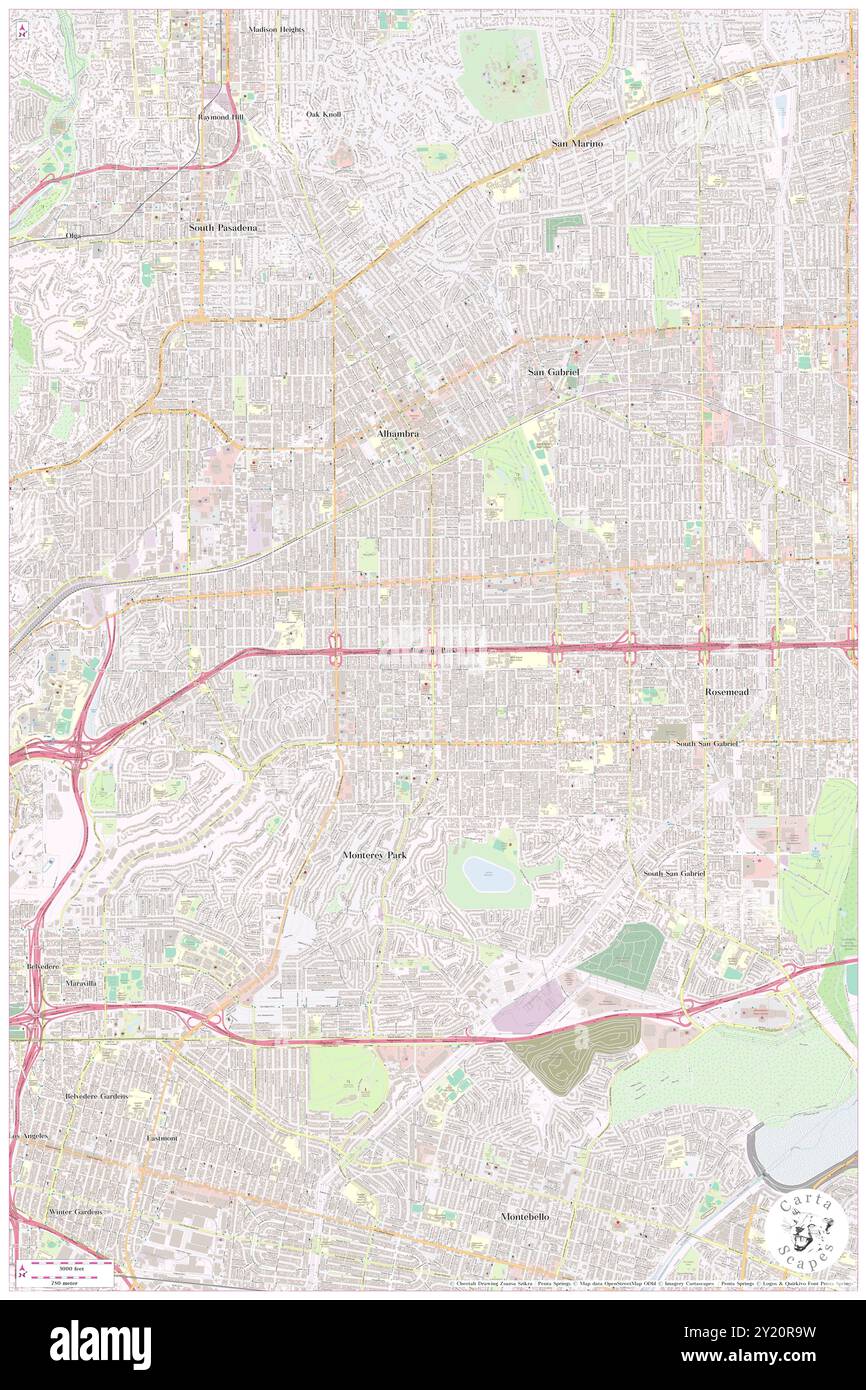 Ramona Park, Los Angeles County, USA, USA, Kalifornien, n 34 4' 18'', S 118 7' 22'', Karte, Cartascapes Map, veröffentlicht 2024. Erkunden Sie Cartascapes, eine Karte, die die vielfältigen Landschaften, Kulturen und Ökosysteme der Erde enthüllt. Reisen Sie durch Zeit und Raum und entdecken Sie die Verflechtungen der Vergangenheit, Gegenwart und Zukunft unseres Planeten. Stockfoto