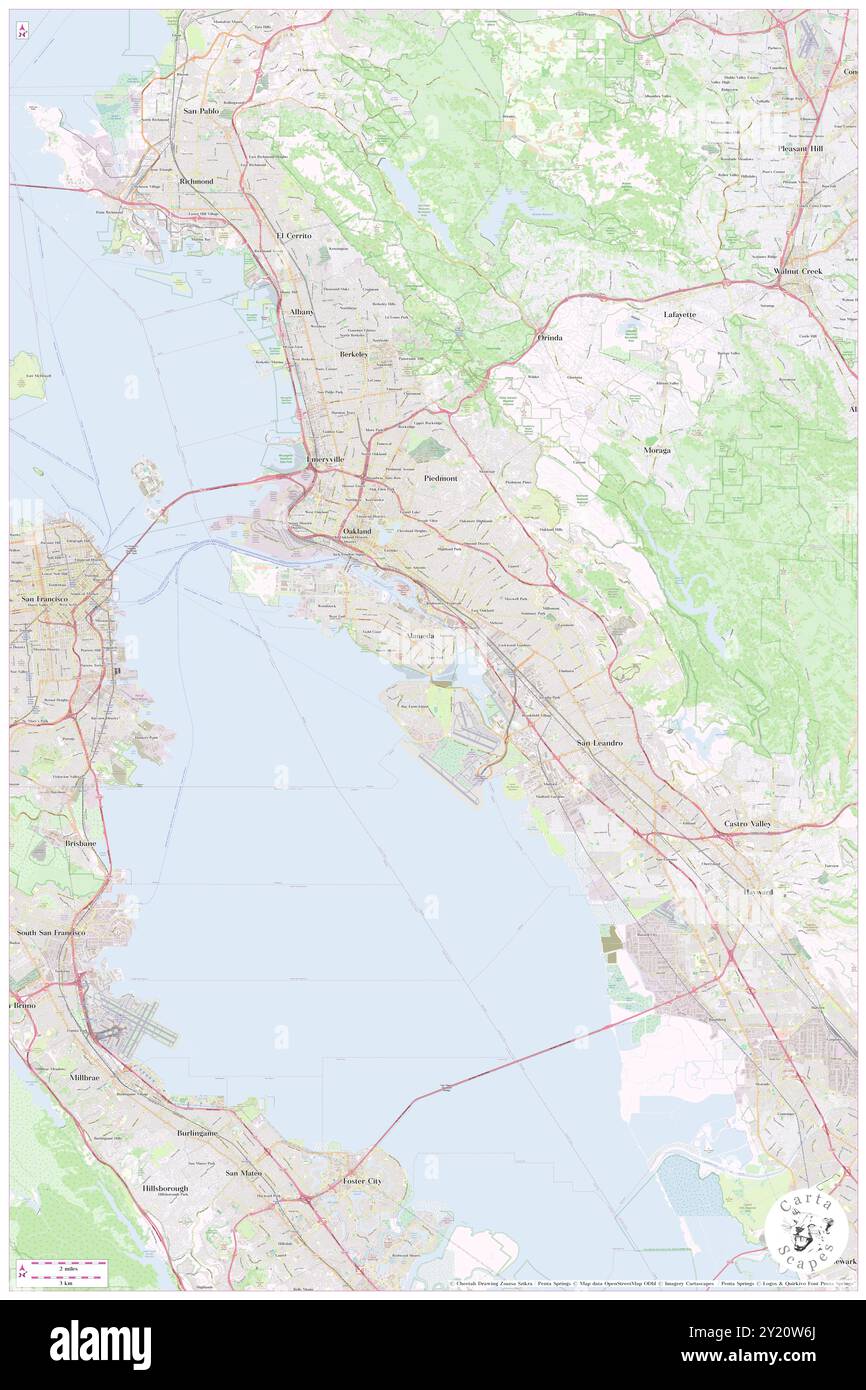 Oakland, Alameda County, USA, USA, Kalifornien, n 37 48' 15'', S 122 16' 14'', Karte, Cartascapes Map, veröffentlicht 2024. Erkunden Sie Cartascapes, eine Karte, die die vielfältigen Landschaften, Kulturen und Ökosysteme der Erde enthüllt. Reisen Sie durch Zeit und Raum und entdecken Sie die Verflechtungen der Vergangenheit, Gegenwart und Zukunft unseres Planeten. Stockfoto