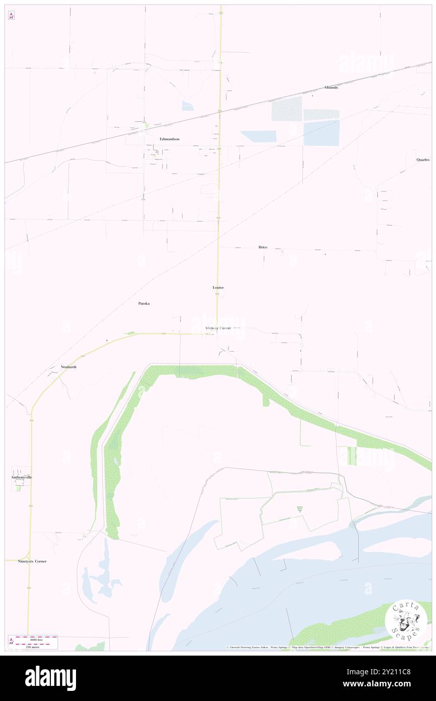 Midway Corner, Crittenden County, USA, USA, Arkansas, n 35 4' 7''', S ...