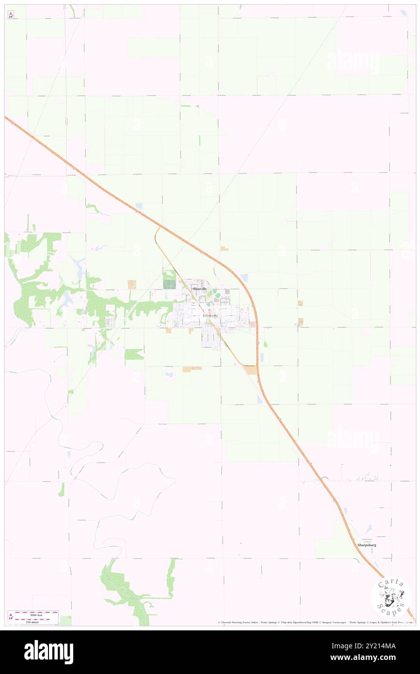 Edinburg, Christian County, USA, USA, Illinois, n 39 39' 26'', S 89 23' 22'', Karte, Cartascapes Map, veröffentlicht 2024. Erkunden Sie Cartascapes, eine Karte, die die vielfältigen Landschaften, Kulturen und Ökosysteme der Erde enthüllt. Reisen Sie durch Zeit und Raum und entdecken Sie die Verflechtungen der Vergangenheit, Gegenwart und Zukunft unseres Planeten. Stockfoto