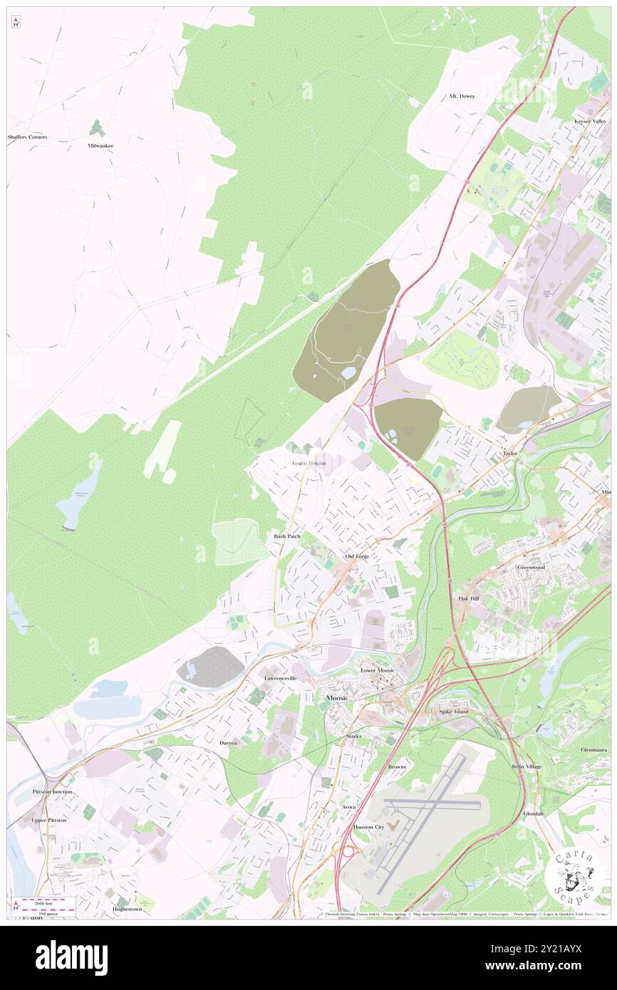 Austin Heights, Lackawanna County, USA, USA, Pennsylvania, n 41 22' 58'', S 75 44' 34'', Karte, Cartascapes Map, veröffentlicht 2024. Erkunden Sie Cartascapes, eine Karte, die die vielfältigen Landschaften, Kulturen und Ökosysteme der Erde enthüllt. Reisen Sie durch Zeit und Raum und entdecken Sie die Verflechtungen der Vergangenheit, Gegenwart und Zukunft unseres Planeten. Stockfoto