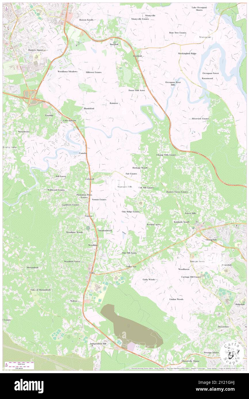 Algonquin Hills, Prince William County, USA, Vereinigte Staaten, Virginia, n 38 41' 11'', S 77 25' 36'', Karte, Cartascapes Map, veröffentlicht 2024. Erkunden Sie Cartascapes, eine Karte, die die vielfältigen Landschaften, Kulturen und Ökosysteme der Erde enthüllt. Reisen Sie durch Zeit und Raum und entdecken Sie die Verflechtungen der Vergangenheit, Gegenwart und Zukunft unseres Planeten. Stockfoto