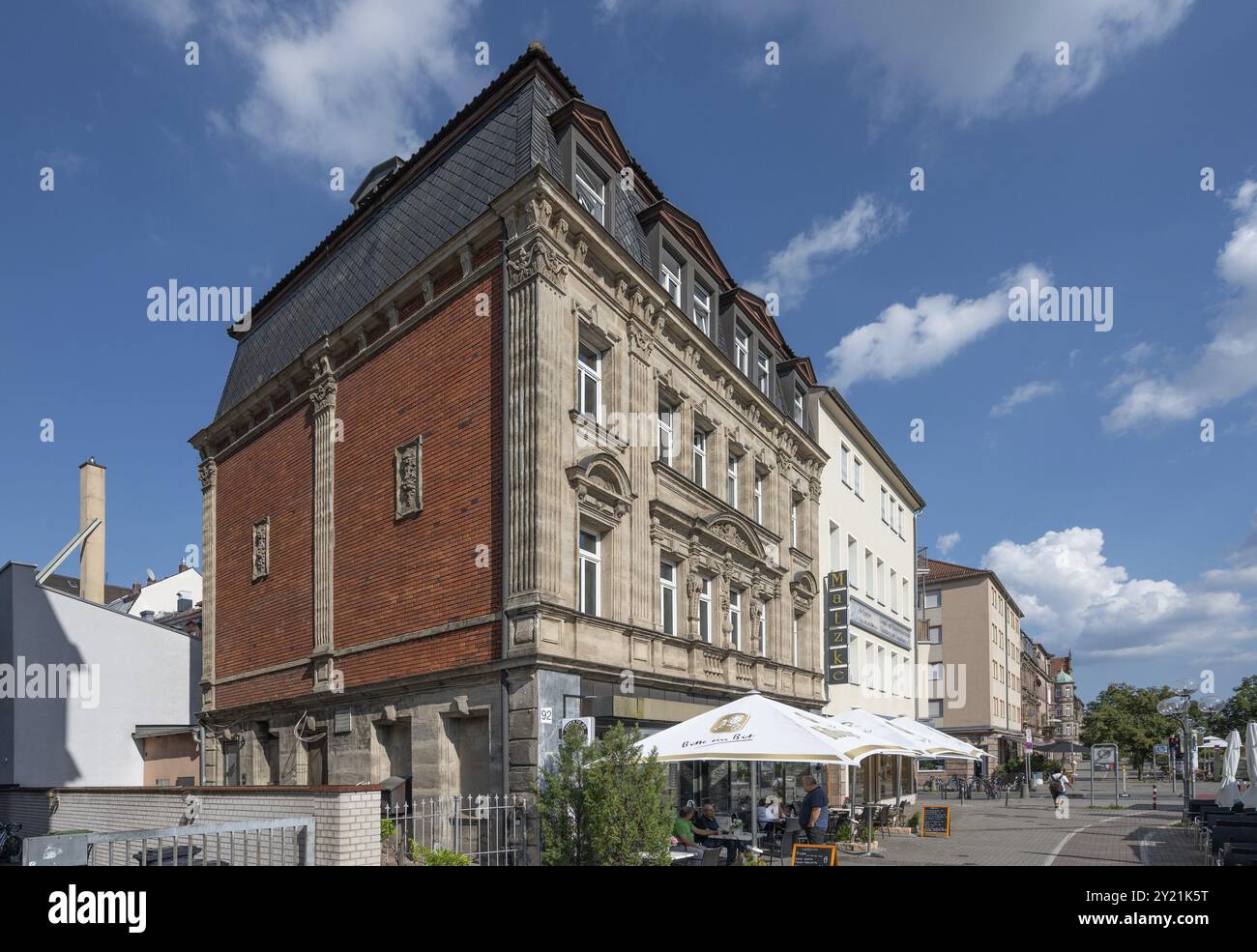 Neorenaissance Apartmentblock um 1890, Fürther Str. 92, Nürnberg, Mittelfranken, Bayern, Deutschland, Europa Stockfoto