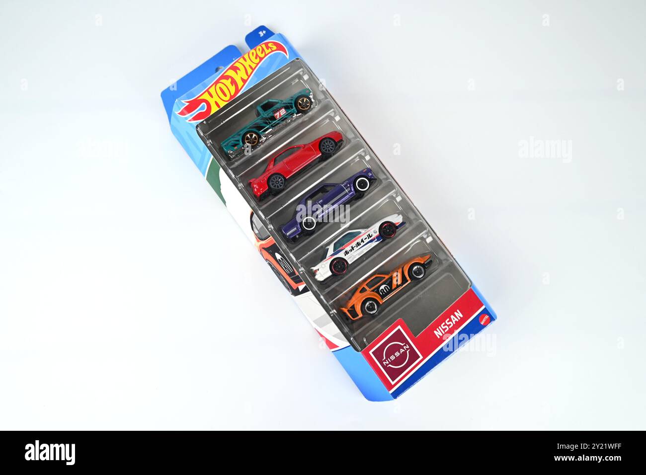 Hot Wheels Nissan 5er-Pack – Wales, Großbritannien – 08. September 2024 Stockfoto