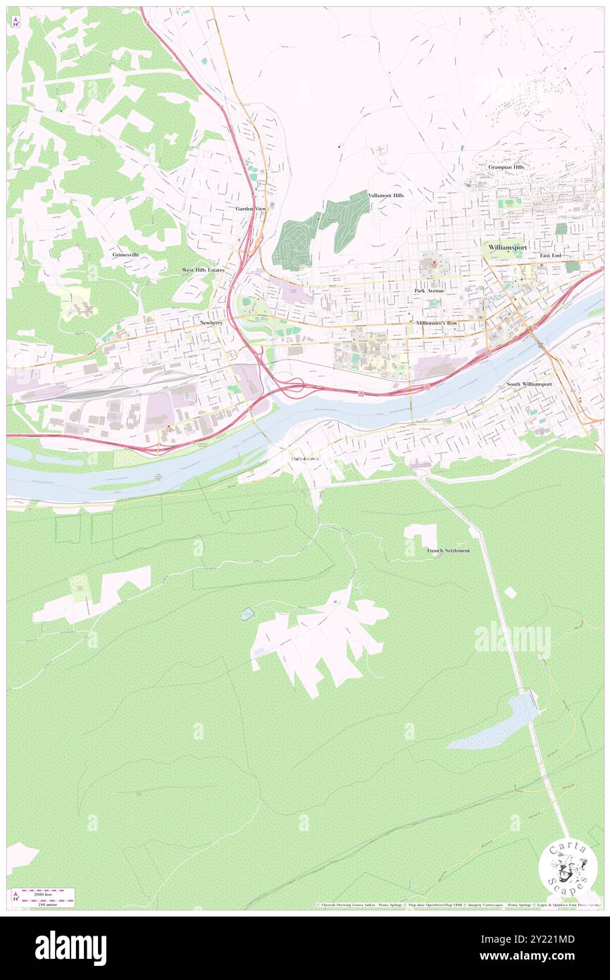 Duboistown, Lycoming County, USA, USA, Pennsylvania, n 41 13' 21'', S 77 2' 12'', Karte, Cartascapes Map, veröffentlicht 2024. Erkunden Sie Cartascapes, eine Karte, die die vielfältigen Landschaften, Kulturen und Ökosysteme der Erde enthüllt. Reisen Sie durch Zeit und Raum und entdecken Sie die Verflechtungen der Vergangenheit, Gegenwart und Zukunft unseres Planeten. Stockfoto