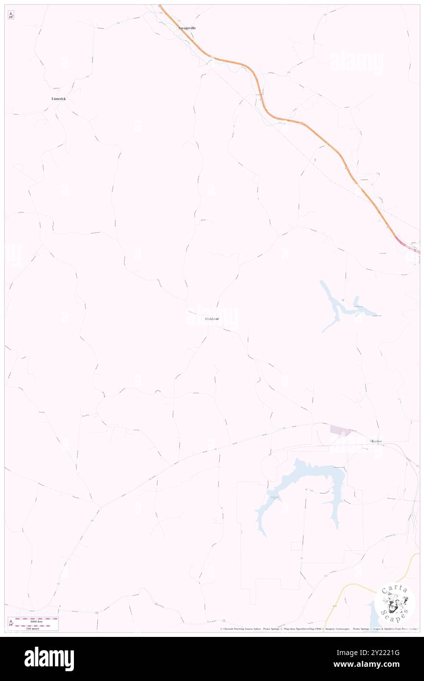 Oakland, Jackson County, USA, USA, Ohio, n 39 5' 3'', S 82 42' 46'', Karte, Karte, Kartenausgabe 2024. Erkunden Sie Cartascapes, eine Karte, die die vielfältigen Landschaften, Kulturen und Ökosysteme der Erde enthüllt. Reisen Sie durch Zeit und Raum und entdecken Sie die Verflechtungen der Vergangenheit, Gegenwart und Zukunft unseres Planeten. Stockfoto