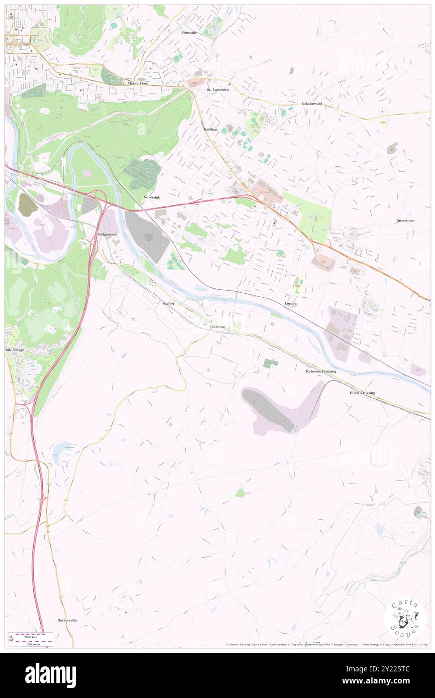 Gibraltar, Berks County, USA, USA, Pennsylvania, n 40 17' 3'', S 75 52' 18'', Karte, Cartascapes Map, veröffentlicht 2024. Erkunden Sie Cartascapes, eine Karte, die die vielfältigen Landschaften, Kulturen und Ökosysteme der Erde enthüllt. Reisen Sie durch Zeit und Raum und entdecken Sie die Verflechtungen der Vergangenheit, Gegenwart und Zukunft unseres Planeten. Stockfoto