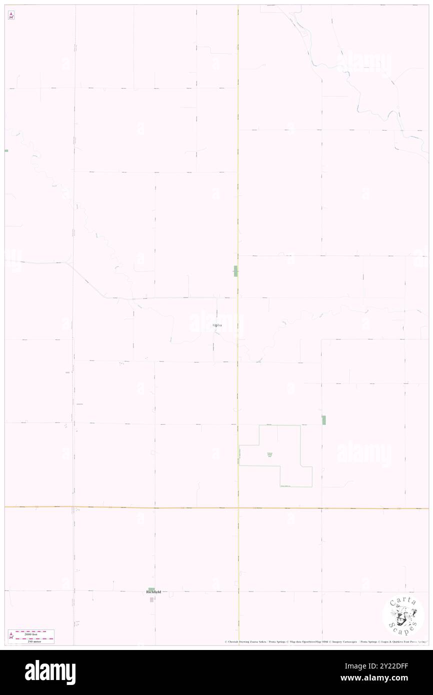 Alpha, Fayette County, USA, USA, Iowa, n 42 59' 47'', S 92 2' 51'', Karte, Cartascapes Map, veröffentlicht 2024. Erkunden Sie Cartascapes, eine Karte, die die vielfältigen Landschaften, Kulturen und Ökosysteme der Erde enthüllt. Reisen Sie durch Zeit und Raum und entdecken Sie die Verflechtungen der Vergangenheit, Gegenwart und Zukunft unseres Planeten. Stockfoto