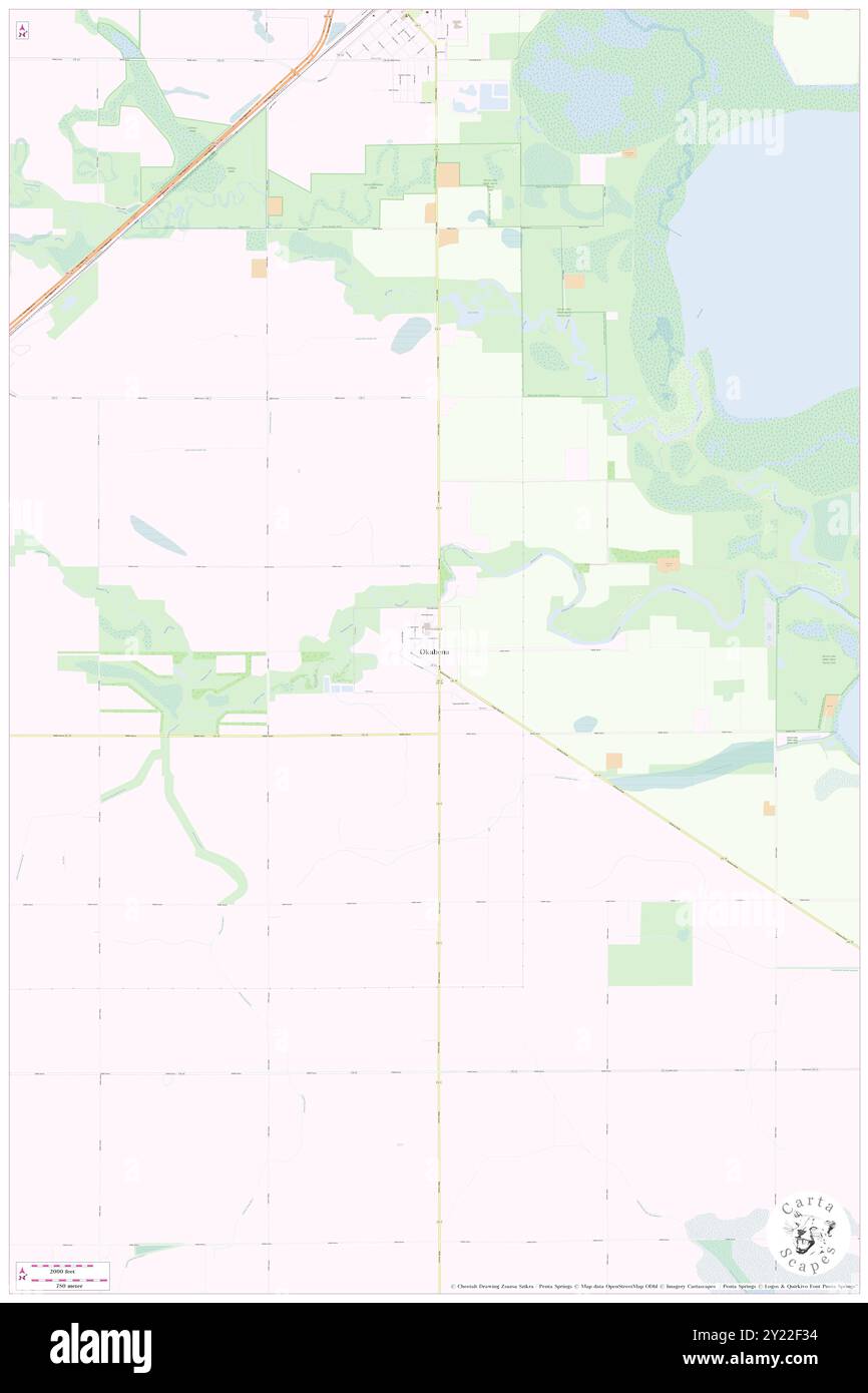 Okabena, Jackson County, USA, USA, Minnesota, n 43 44' 21'', S 95 18' 56'', Karte, Cartascapes Map, veröffentlicht 2024. Erkunden Sie Cartascapes, eine Karte, die die vielfältigen Landschaften, Kulturen und Ökosysteme der Erde enthüllt. Reisen Sie durch Zeit und Raum und entdecken Sie die Verflechtungen der Vergangenheit, Gegenwart und Zukunft unseres Planeten. Stockfoto