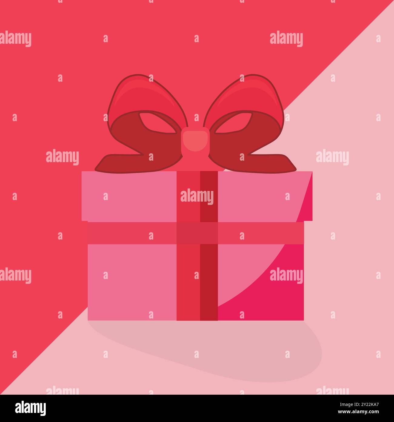 Einfache Geschenkbox mit Streifendesign Stock Vektor