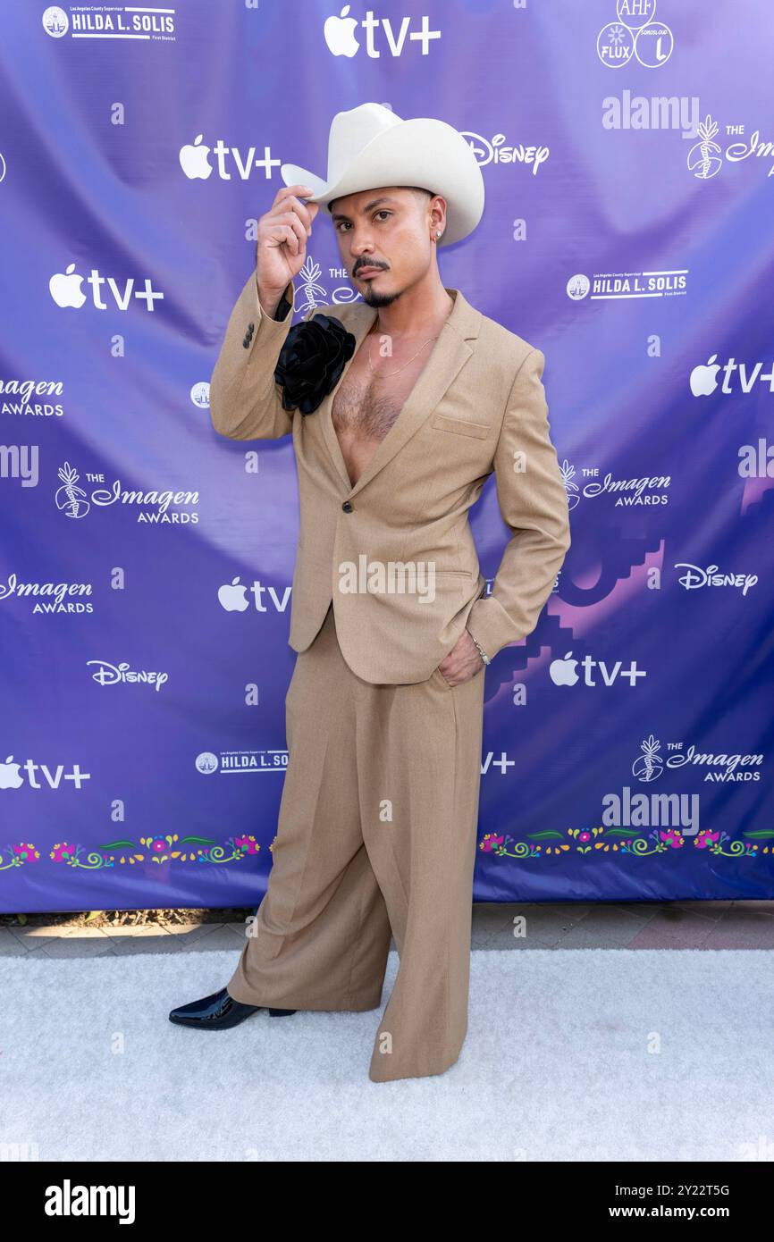 Los Angeles, USA. September 2024. Schauspieler David Ty Reza nimmt am 8. September 2024 an der Plaza de Cultura y Artes, Los Angeles, CA, 39. Annual Imagen Awards Teil, die Latino Excellence feiern Stockfoto