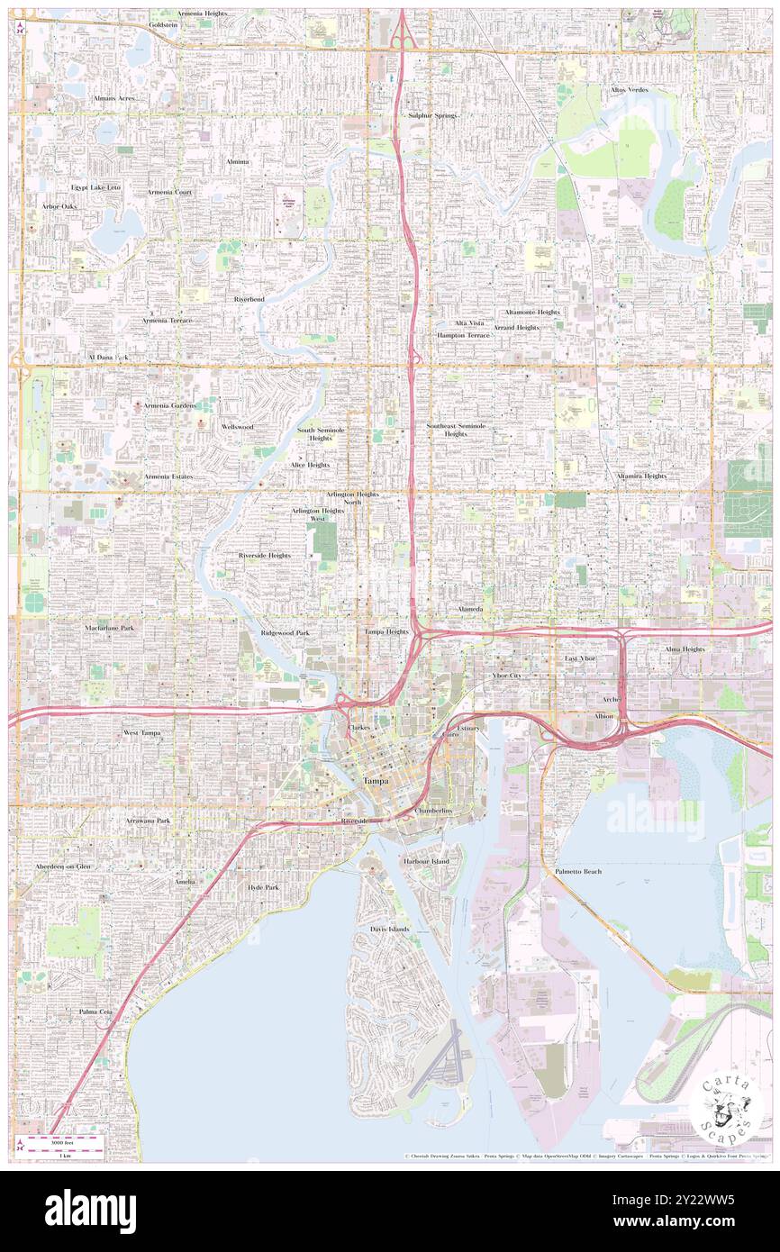 Orange Villa, Hillsborough County, USA, USA, Florida, n 27 58' 13'', S 82 27' 23'', Karte, Cartascapes Map, veröffentlicht 2024. Erkunden Sie Cartascapes, eine Karte, die die vielfältigen Landschaften, Kulturen und Ökosysteme der Erde enthüllt. Reisen Sie durch Zeit und Raum und entdecken Sie die Verflechtungen der Vergangenheit, Gegenwart und Zukunft unseres Planeten. Stockfoto