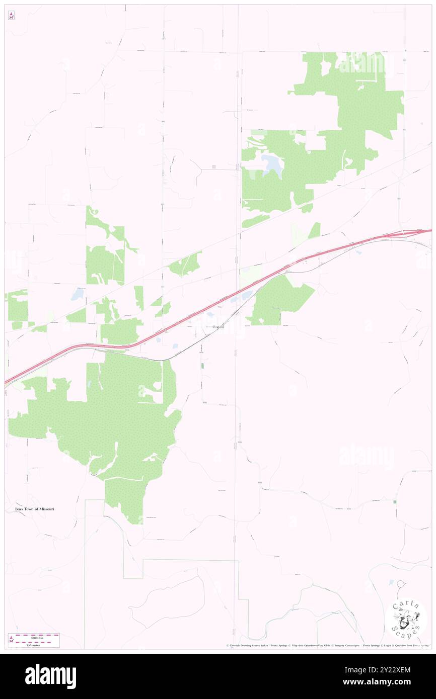 Rosati, Phelps County, USA, USA, Missouri, n 38 1' 37'', S 91 31' 51'', Karte, Cartascapes Map, veröffentlicht 2024. Erkunden Sie Cartascapes, eine Karte, die die vielfältigen Landschaften, Kulturen und Ökosysteme der Erde enthüllt. Reisen Sie durch Zeit und Raum und entdecken Sie die Verflechtungen der Vergangenheit, Gegenwart und Zukunft unseres Planeten. Stockfoto