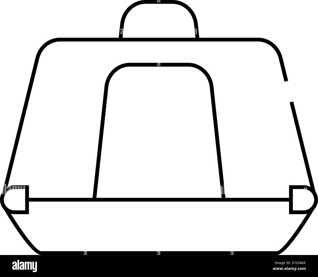 Tragetasche für Vektorgrafik mit Katzenklinienzeichen Stock Vektor