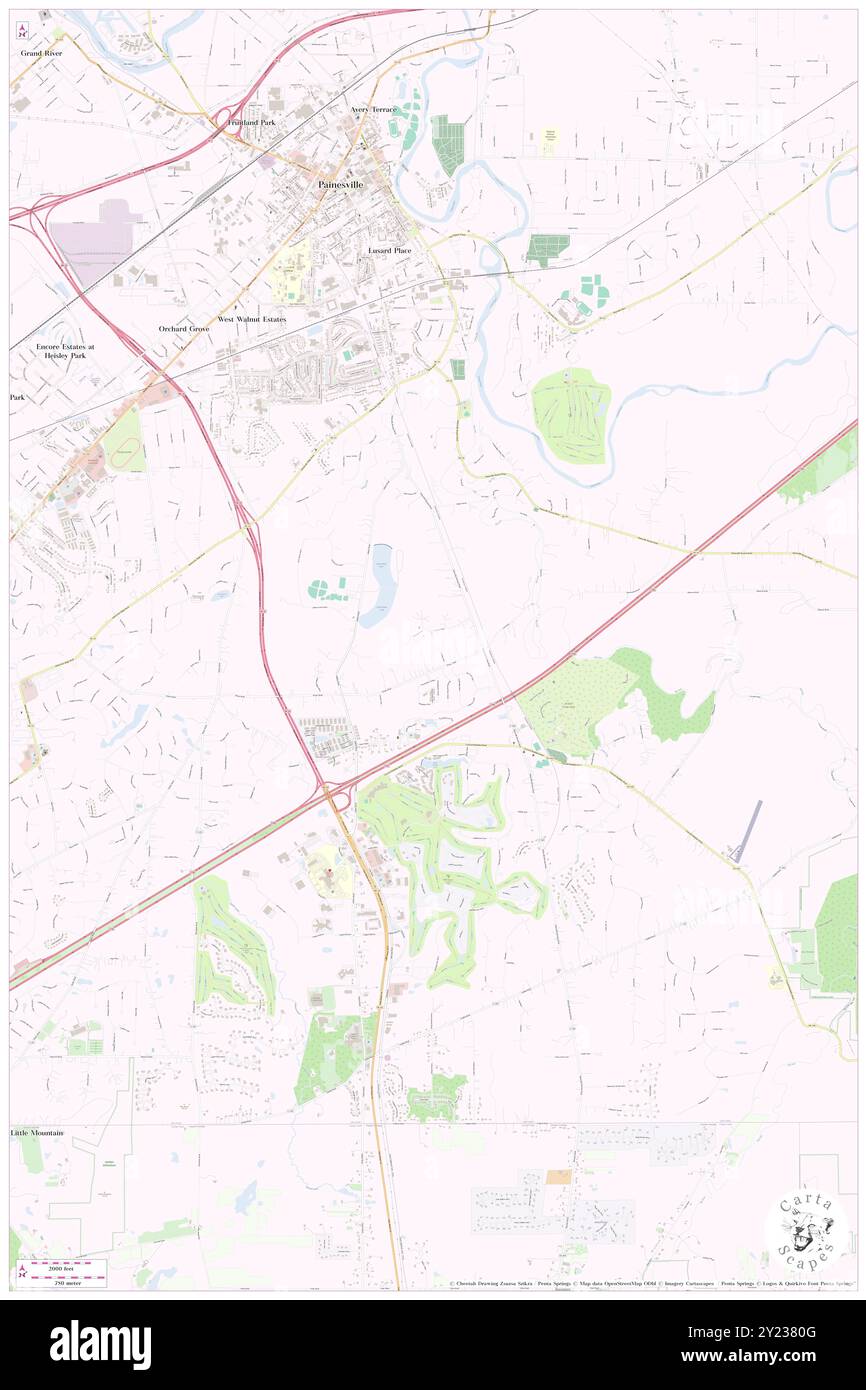 Bridge Creek Estates, Lake County, USA, USA, Ohio, n 41 40' 59''', S 81 14' 4'', Karte, Cartascapes Map, veröffentlicht 2024. Erkunden Sie Cartascapes, eine Karte, die die vielfältigen Landschaften, Kulturen und Ökosysteme der Erde enthüllt. Reisen Sie durch Zeit und Raum und entdecken Sie die Verflechtungen der Vergangenheit, Gegenwart und Zukunft unseres Planeten. Stockfoto