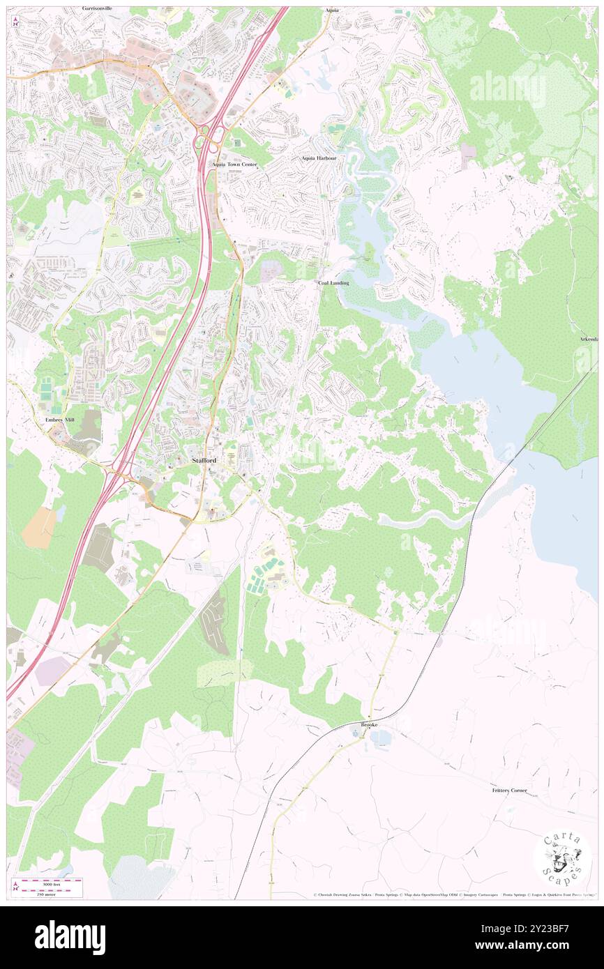 Quail Run, Stafford County, USA, USA, Virginia, n 38 25' 23'', S 77 23' 30'', Karte, Cartascapes Map, veröffentlicht 2024. Erkunden Sie Cartascapes, eine Karte, die die vielfältigen Landschaften, Kulturen und Ökosysteme der Erde enthüllt. Reisen Sie durch Zeit und Raum und entdecken Sie die Verflechtungen der Vergangenheit, Gegenwart und Zukunft unseres Planeten. Stockfoto