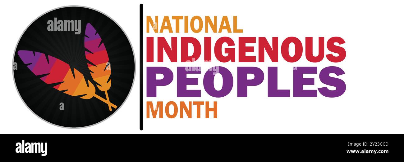 Monat Der Nationalen Indigenen Völker. Geeignet für Grußkarten, Poster und Banner. Vektorabbildung. Stock Vektor