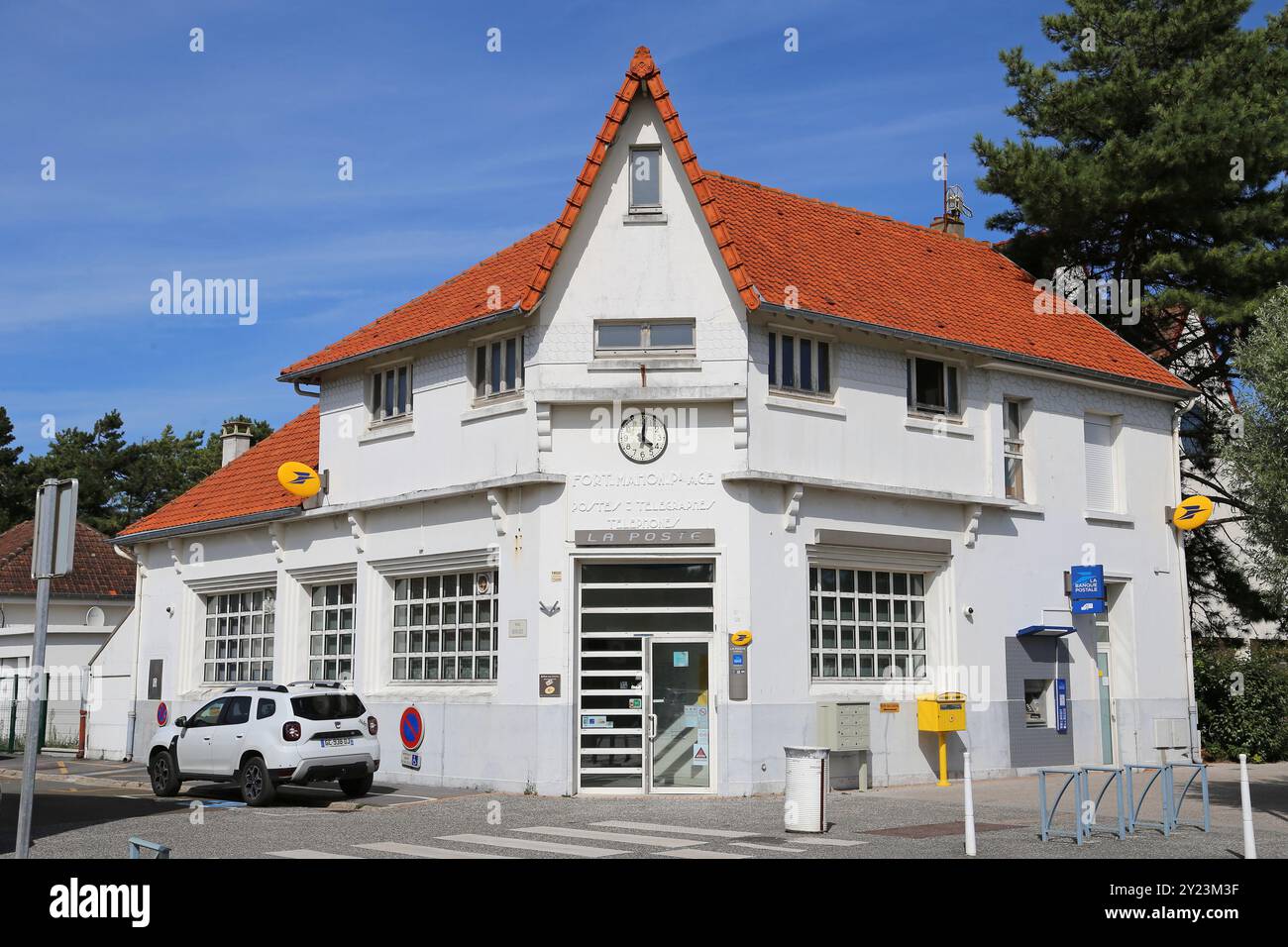Post Office, Avenue de la Plage, Fort Mahon Plage, Côte Picarde, Somme, Hauts de France, La Manche, Frankreich, Europa Stockfoto