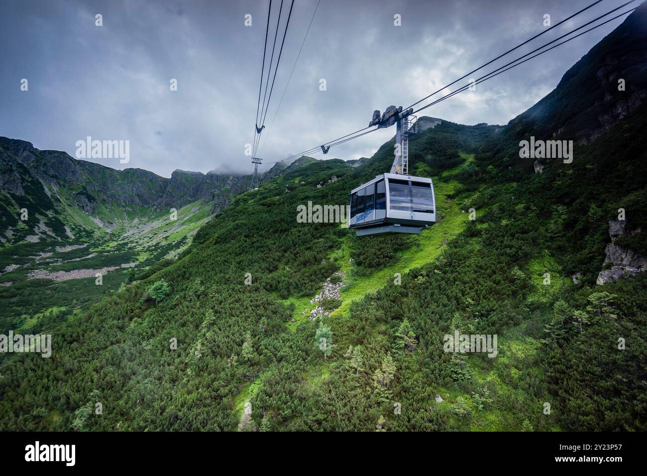 Seilbahn von Kuznice nach Kasprowy Wierch, Tatra-Nationalpark, Malopolska, Karpaten, Polen, Europa Stockfoto