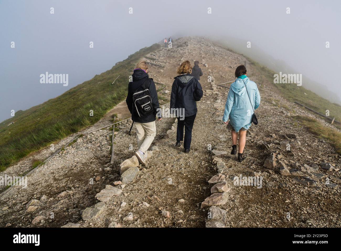 Slowakisch-polnische Grenze, Kasprowy Wierch, Tatra-Nationalpark, Malopolska, Karpaten, Polen, europa Stockfoto