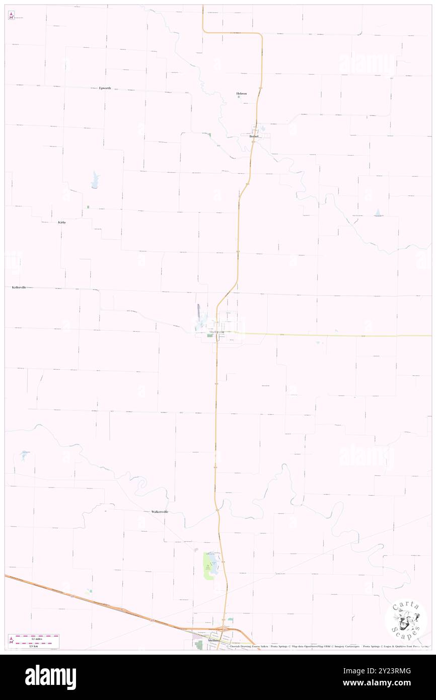 Shelbyville, Shelby County, USA, Vereinigte Staaten, Missouri, n 39 48' 21'', S 92 2' 29'', Karte, Cartascapes Map, veröffentlicht 2024. Erkunden Sie Cartascapes, eine Karte, die die vielfältigen Landschaften, Kulturen und Ökosysteme der Erde enthüllt. Reisen Sie durch Zeit und Raum und entdecken Sie die Verflechtungen der Vergangenheit, Gegenwart und Zukunft unseres Planeten. Stockfoto