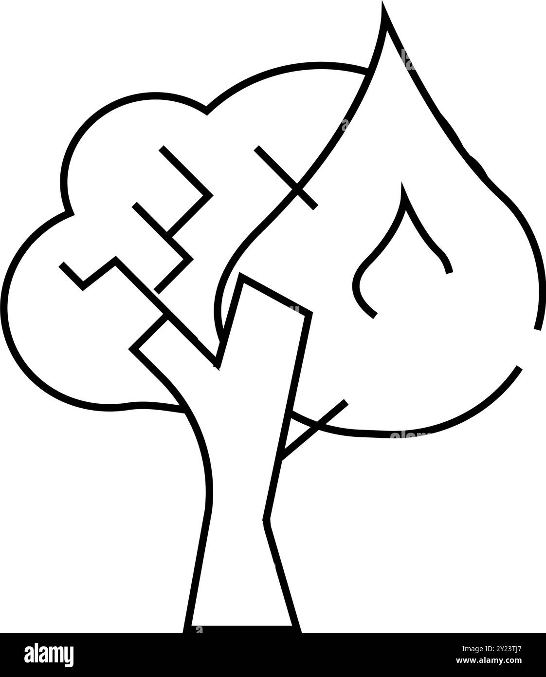 Abbildung des Vektorsymbols für Waldbrände Stock Vektor