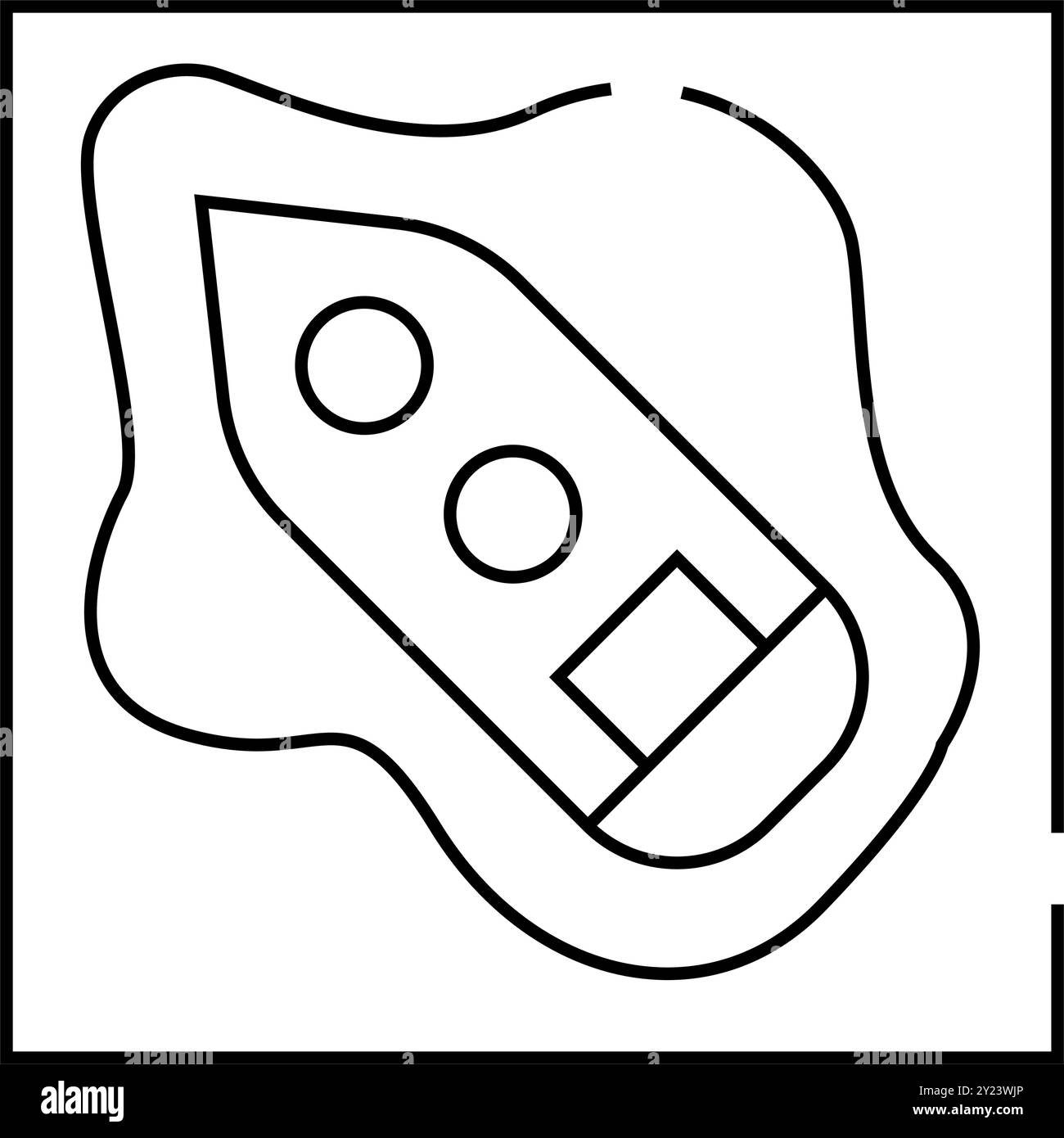 Abbildung des Symbols für Tankwagen-Ölpest Stock Vektor