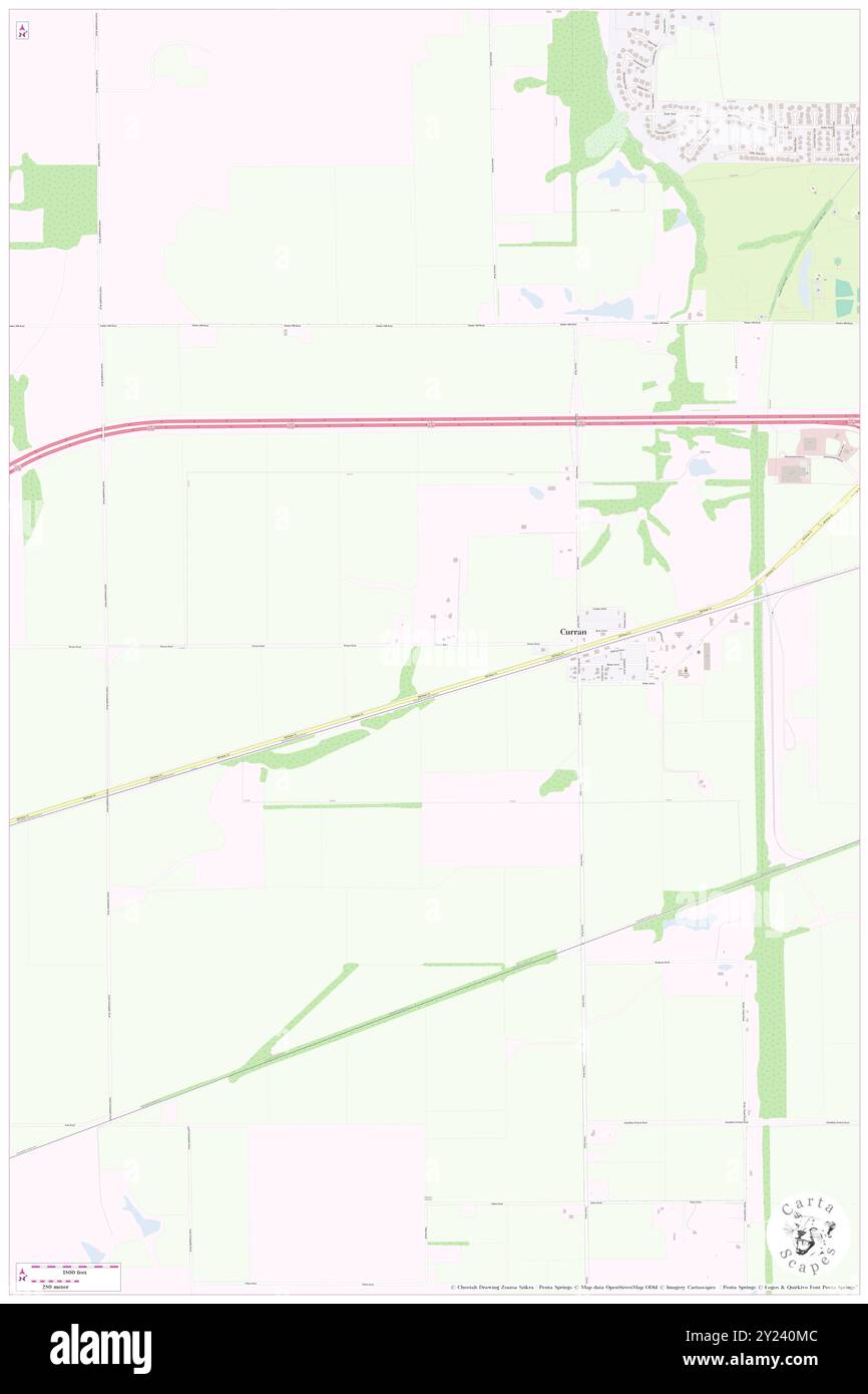 Curran, Sangamon County, USA, USA, Illinois, n 39 44' 32''', S 89 46' 19'', Karte, Cartascapes Map, veröffentlicht 2024. Erkunden Sie Cartascapes, eine Karte, die die vielfältigen Landschaften, Kulturen und Ökosysteme der Erde enthüllt. Reisen Sie durch Zeit und Raum und entdecken Sie die Verflechtungen der Vergangenheit, Gegenwart und Zukunft unseres Planeten. Stockfoto