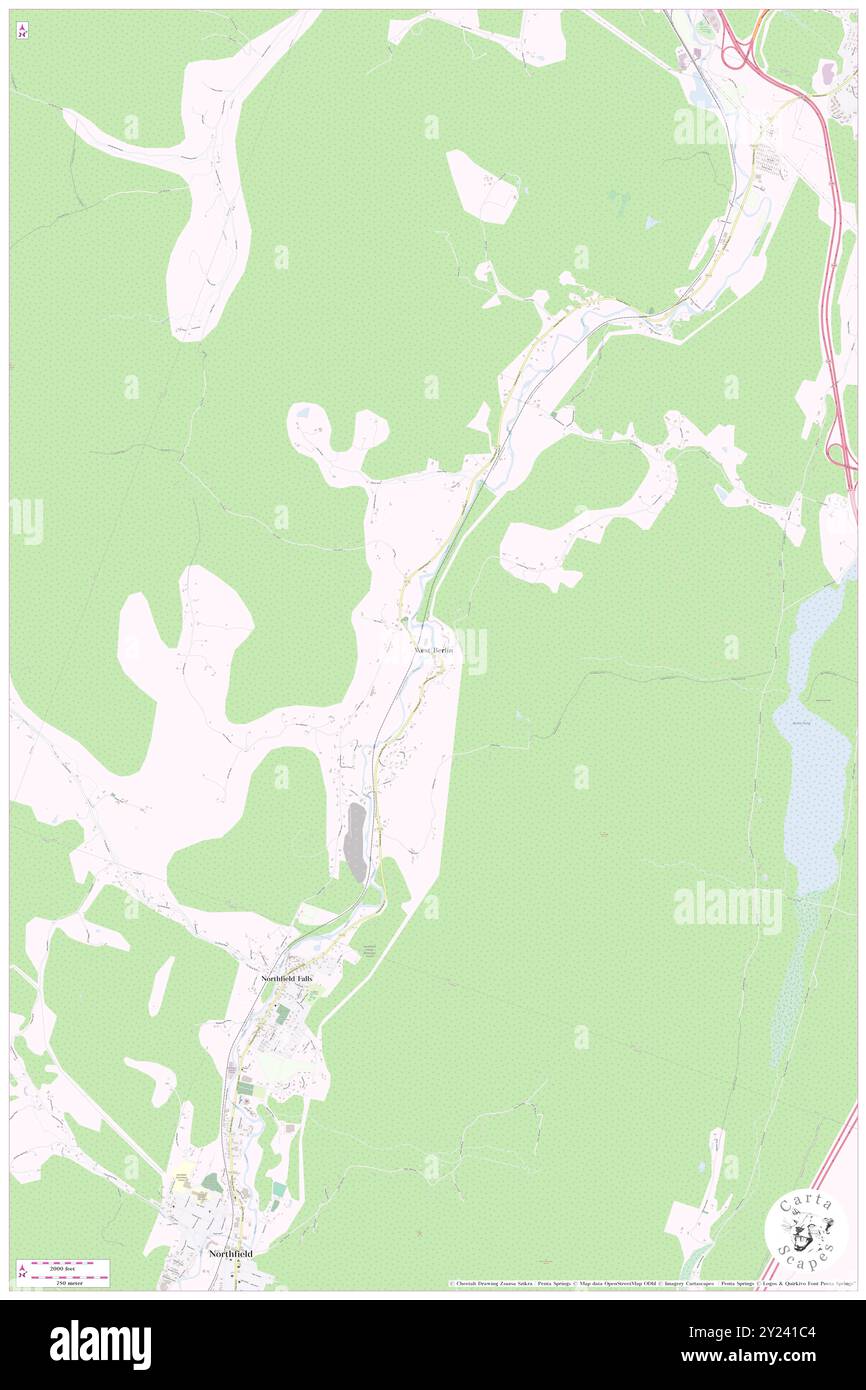 West Berlin, Washington County, USA, USA, Vermont, n 44 12' 0''', S 72 37' 58'', Karte, Cartascapes Map, veröffentlicht 2024. Erkunden Sie Cartascapes, eine Karte, die die vielfältigen Landschaften, Kulturen und Ökosysteme der Erde enthüllt. Reisen Sie durch Zeit und Raum und entdecken Sie die Verflechtungen der Vergangenheit, Gegenwart und Zukunft unseres Planeten. Stockfoto