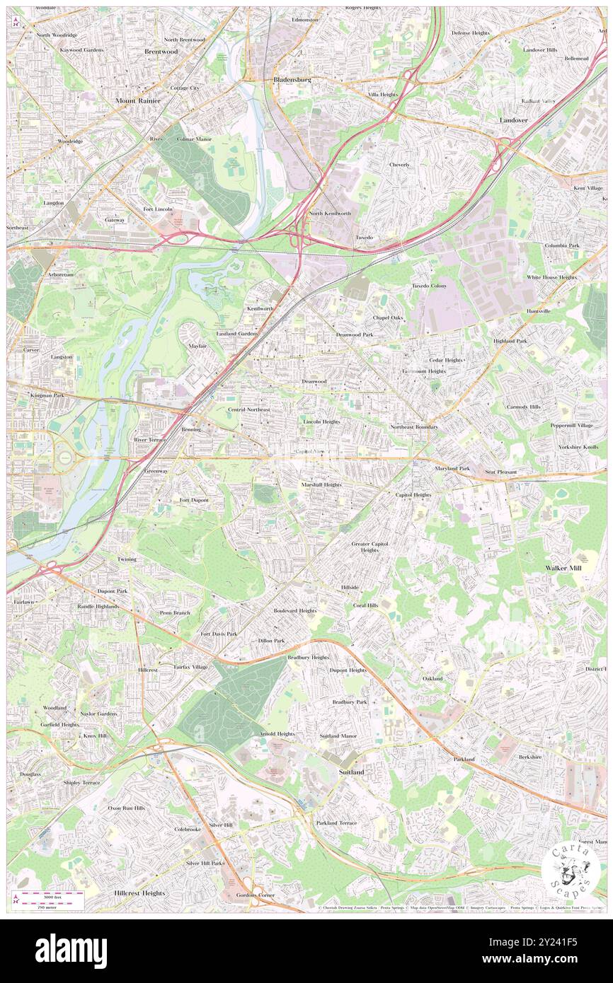 Capitol View, Washington County, USA, USA, Washington, D.C., N 38 53' 22'', S 76 55' 52'', Karte, Cartascapes Map, veröffentlicht 2024. Erkunden Sie Cartascapes, eine Karte, die die vielfältigen Landschaften, Kulturen und Ökosysteme der Erde enthüllt. Reisen Sie durch Zeit und Raum und entdecken Sie die Verflechtungen der Vergangenheit, Gegenwart und Zukunft unseres Planeten. Stockfoto