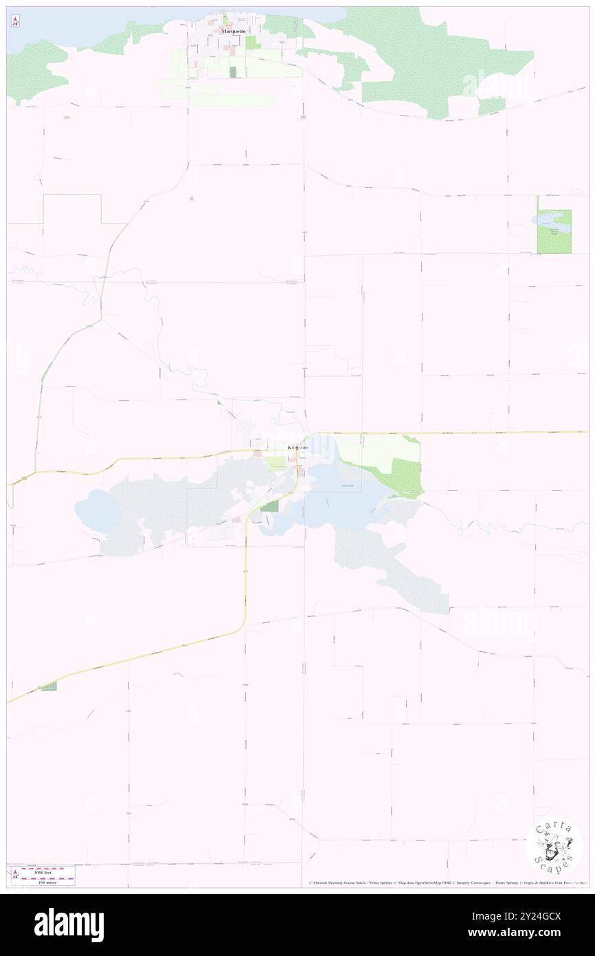 Kingston, Green Lake County, USA, USA, Wisconsin, n 43 41' 43'', S 89 7' 39'', Karte, Cartascapes Map, veröffentlicht 2024. Erkunden Sie Cartascapes, eine Karte, die die vielfältigen Landschaften, Kulturen und Ökosysteme der Erde enthüllt. Reisen Sie durch Zeit und Raum und entdecken Sie die Verflechtungen der Vergangenheit, Gegenwart und Zukunft unseres Planeten. Stockfoto