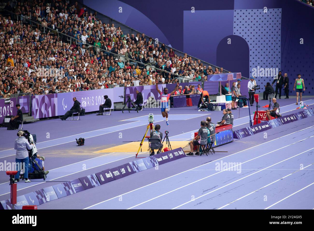 2024 Paralympische Spiele Leichtathletik im Stade de France in Saint Denis Stockfoto