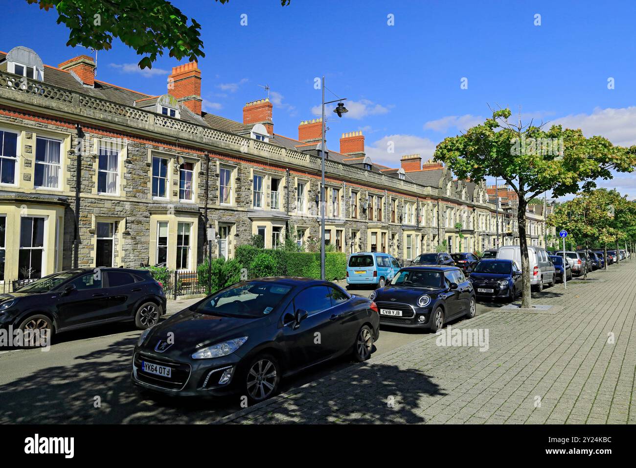 Windsor Esplanade, Cardiff Bay, South Wales, Großbritannien. Stockfoto