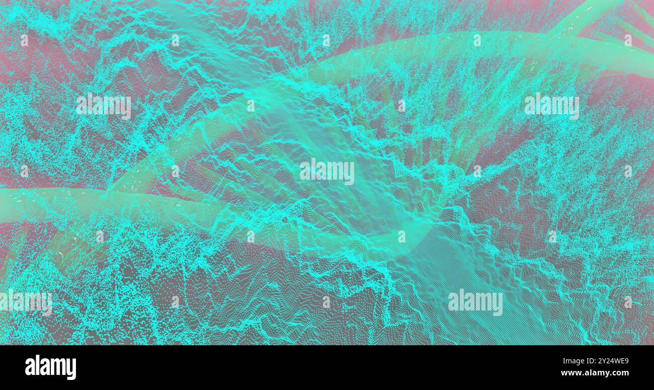 DNA-Stränge und elektrische Wellen, Bild der wissenschaftlichen Datenverarbeitung Stockfoto