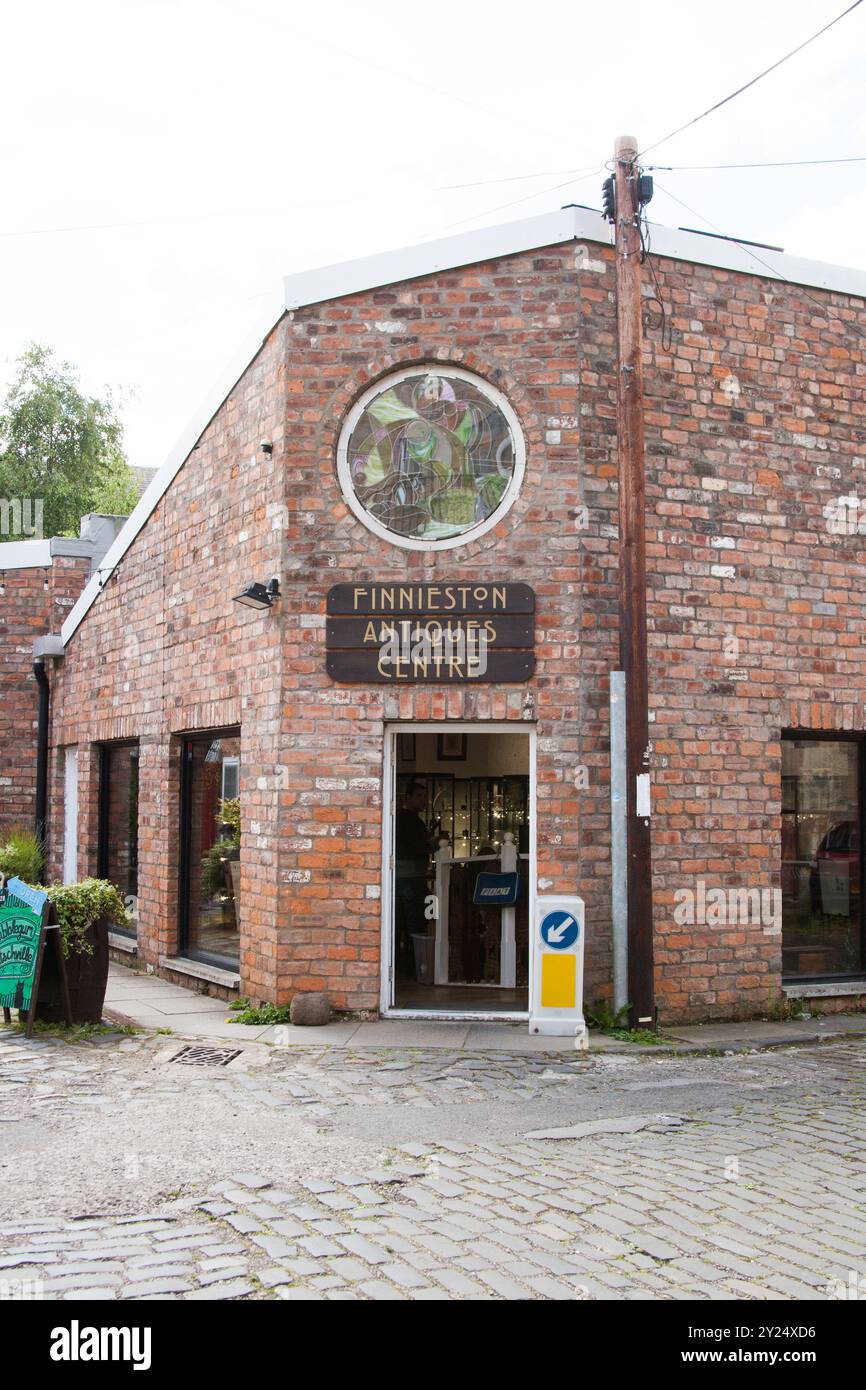 Shops on the Hidden Lane, Finnieston, Glasgow, Schottland in Großbritannien Stockfoto