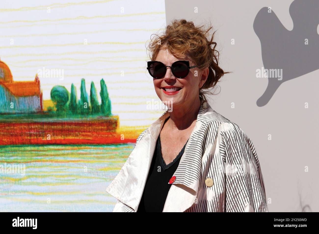 Italien, Lido di Venezia, 07. September 2024: Susan Sarandon nimmt während des 81. Venedig Inter am roten Teppich „Horizon: An American Saga – Chapter 2“ Teil Stockfoto