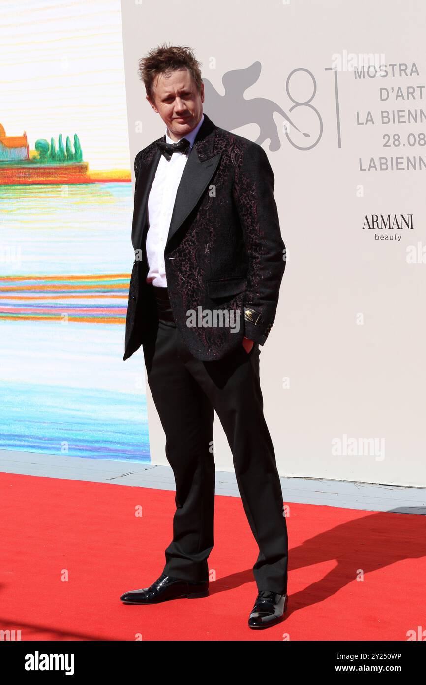 Italien, Lido di Venezia, 07. September 2024: Chad Lindberg besucht den roten Teppich „Horizon: An American Saga - Chapter 2“ während des 81. Praktikanten in Venedig Stockfoto