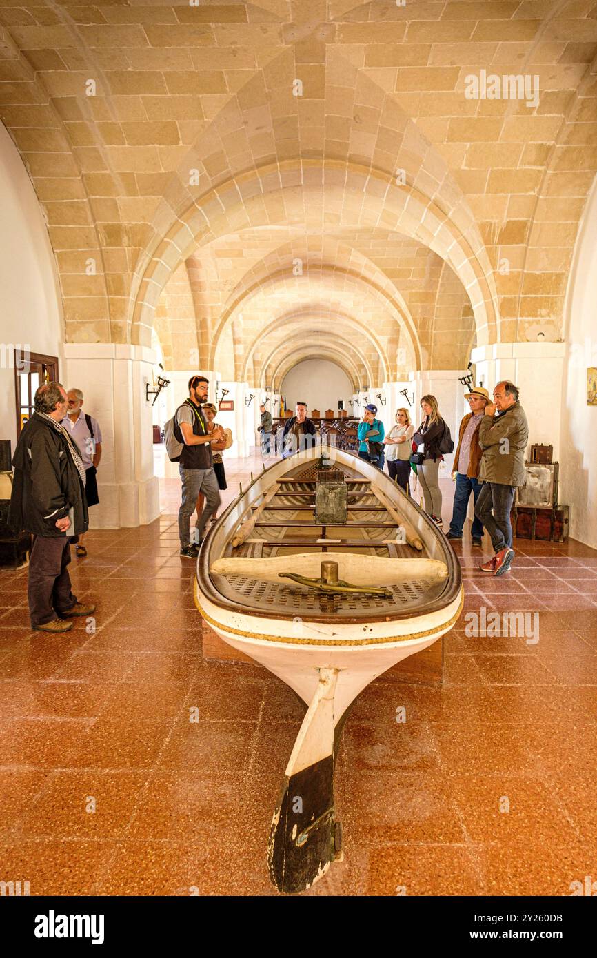 Queen's Boat, Mahon Lazaret, San Felipet Halbinsel, Mahon Hafen, Menorca, balearen, Spanien. Stockfoto