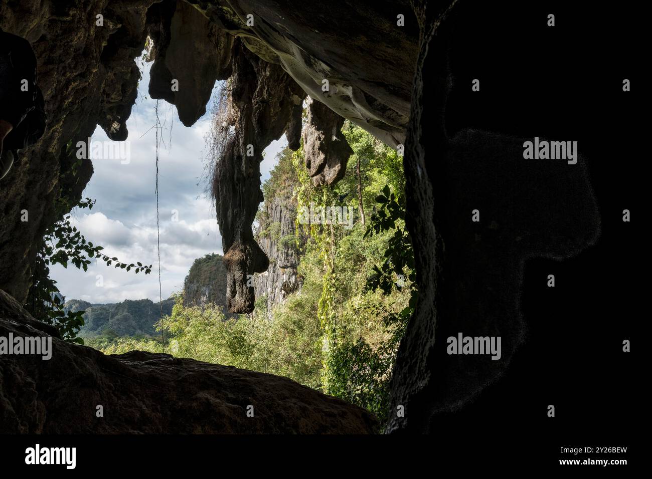 Leang Leang Geopark in Maros, Sulawesi, Indonesien, Asien Stockfoto