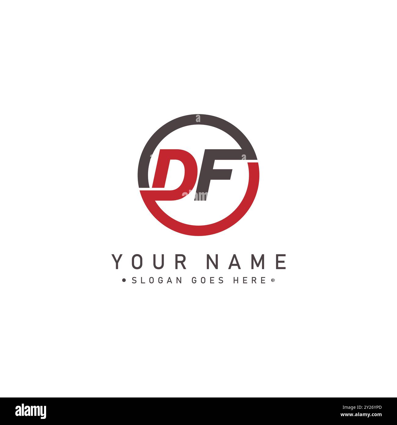 DF Minimal Vector Logo – Simple Business Logo für Monogramm D und F Stock Vektor