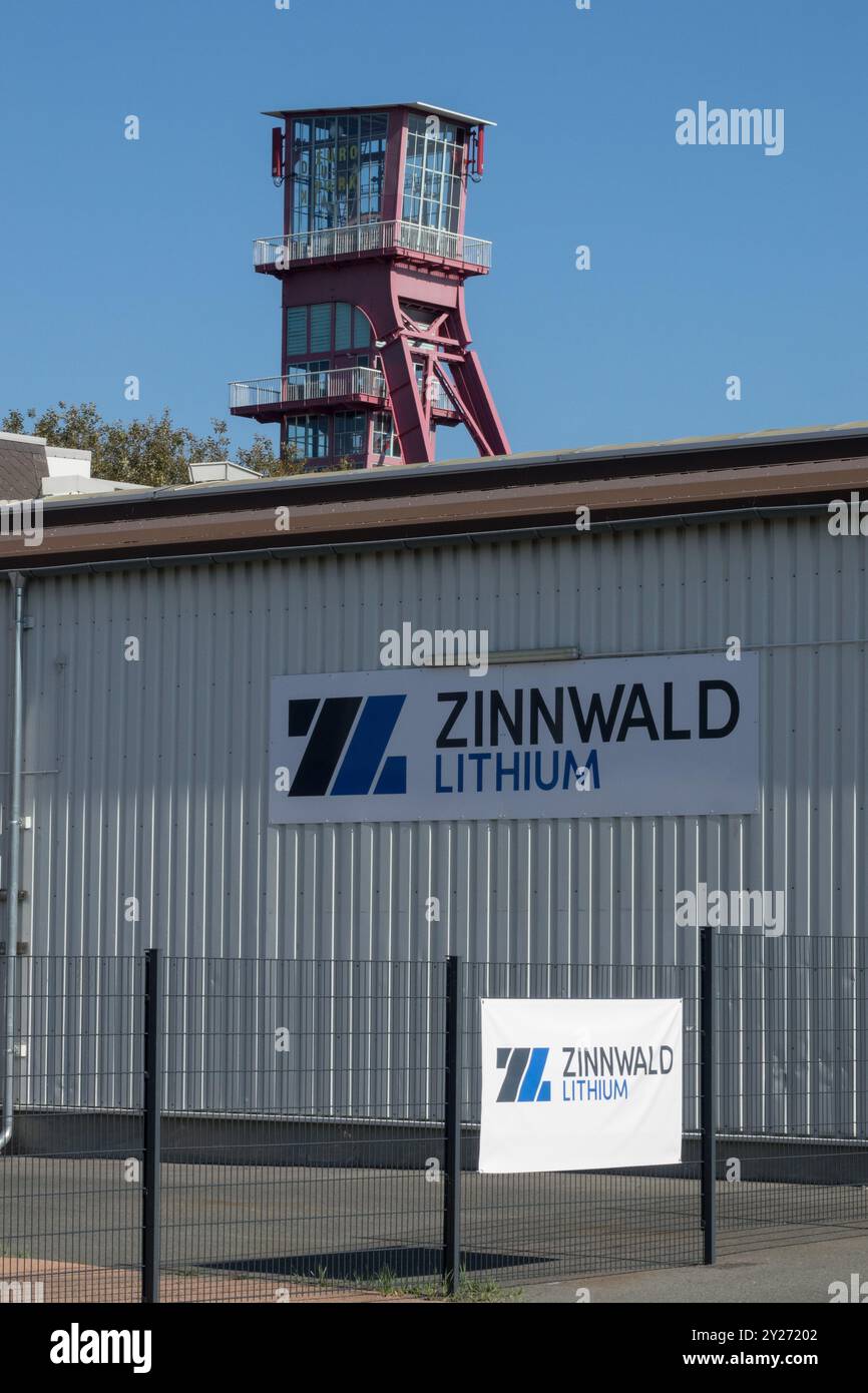 Zinnwald Lithiumbergwerk Altenberg Deutschland Europa Erzgebirge Schacht Turm Turm Stockfoto