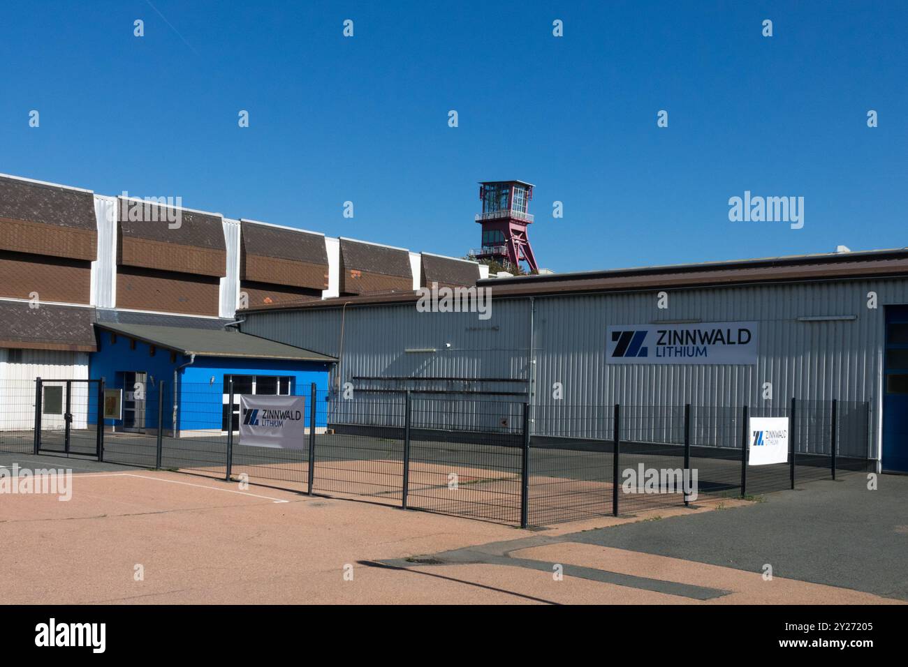 Zinnwald Lithiumbergwerk Altenberg Deutschland Europa Erzgebirge Schacht Turm Turm Stockfoto