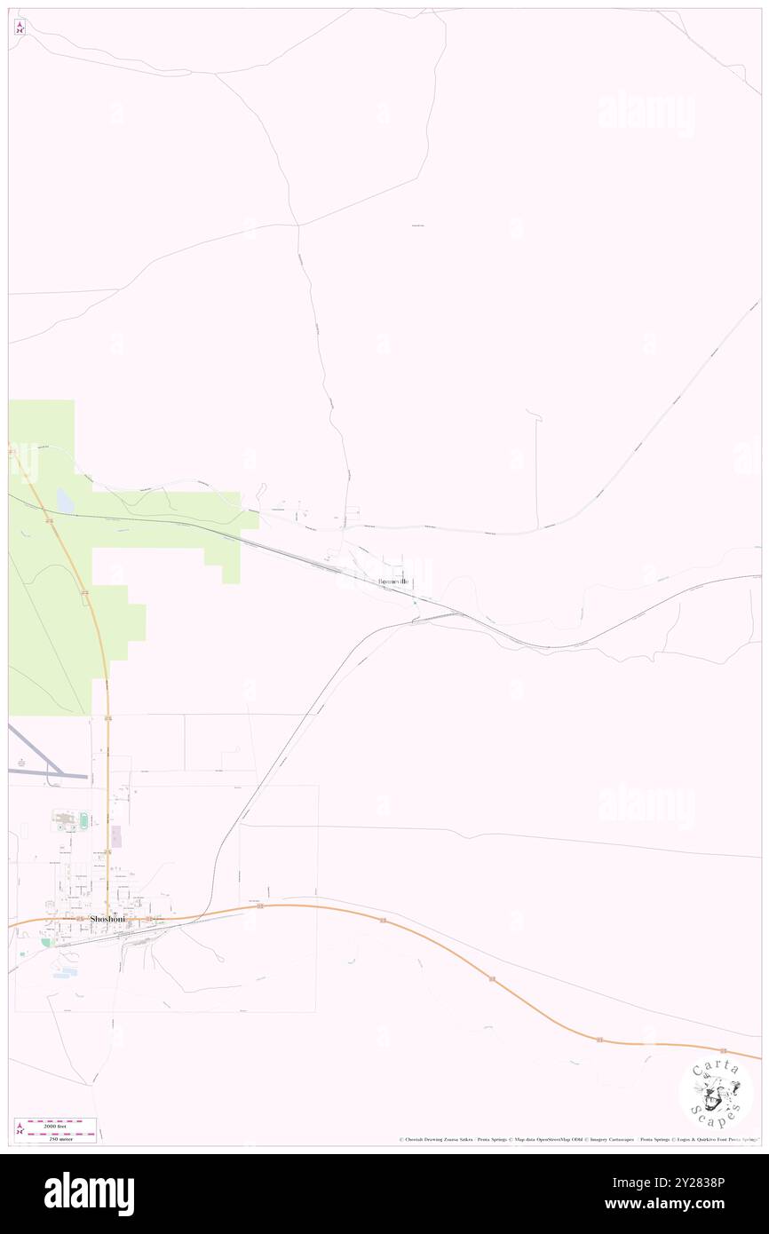 Bonneville, Fremont County, USA, Vereinigte Staaten, Wyoming, n 43 16' 7'', S 108 4' 24'', Karte, Cartascapes Map, veröffentlicht 2024. Erkunden Sie Cartascapes, eine Karte, die die vielfältigen Landschaften, Kulturen und Ökosysteme der Erde enthüllt. Reisen Sie durch Zeit und Raum und entdecken Sie die Verflechtungen der Vergangenheit, Gegenwart und Zukunft unseres Planeten. Stockfoto