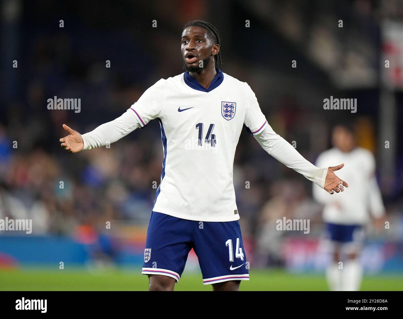 Der englische Samuel Iling-Junior während der U21-Freundschaft in der Kenilworth Road, Luton. Bilddatum: Montag, 9. September 2024. Stockfoto