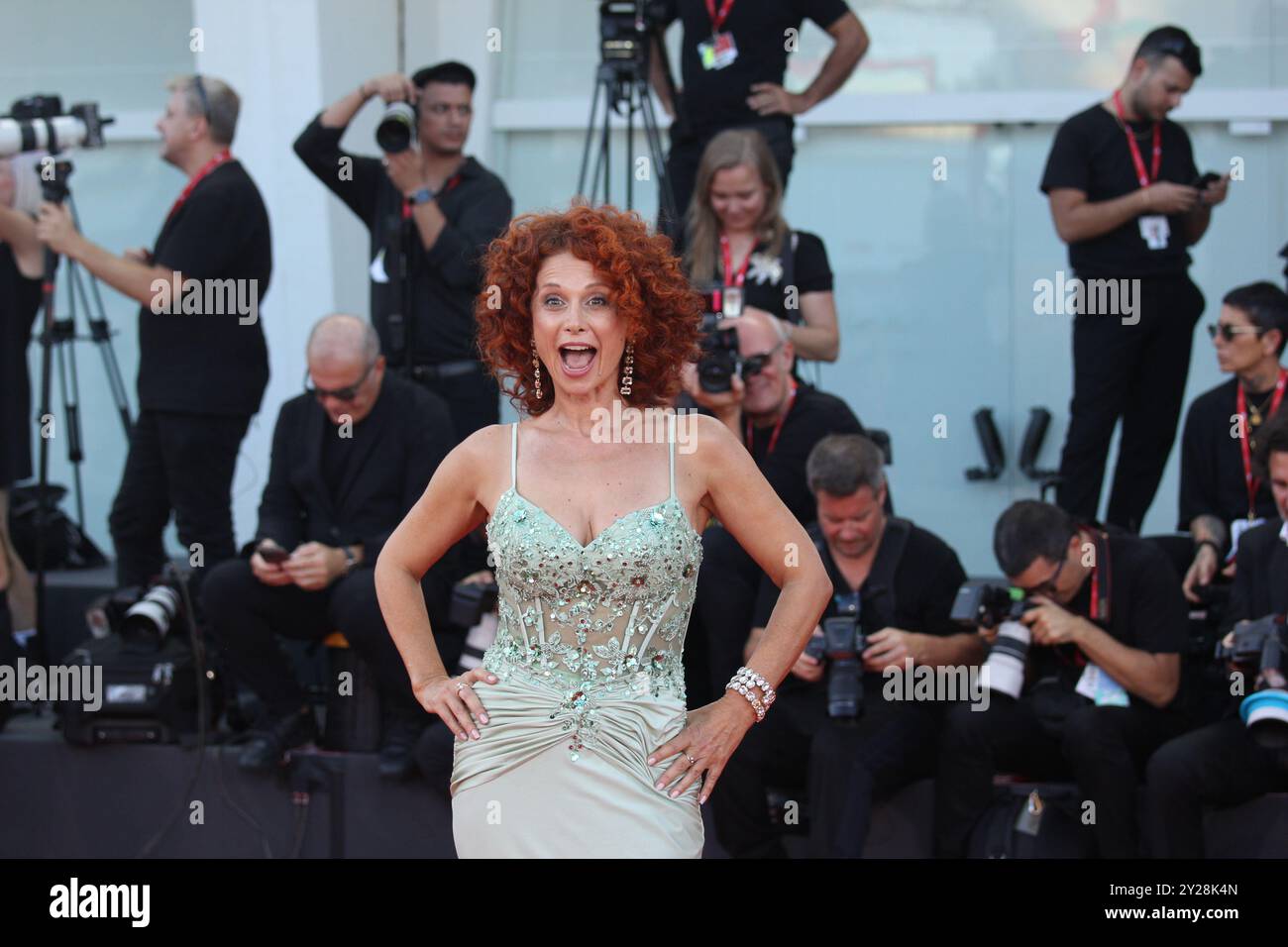 Beatrice Luzzi Roter Teppich mostra del Cinema di Venezia 2024 Stockfoto