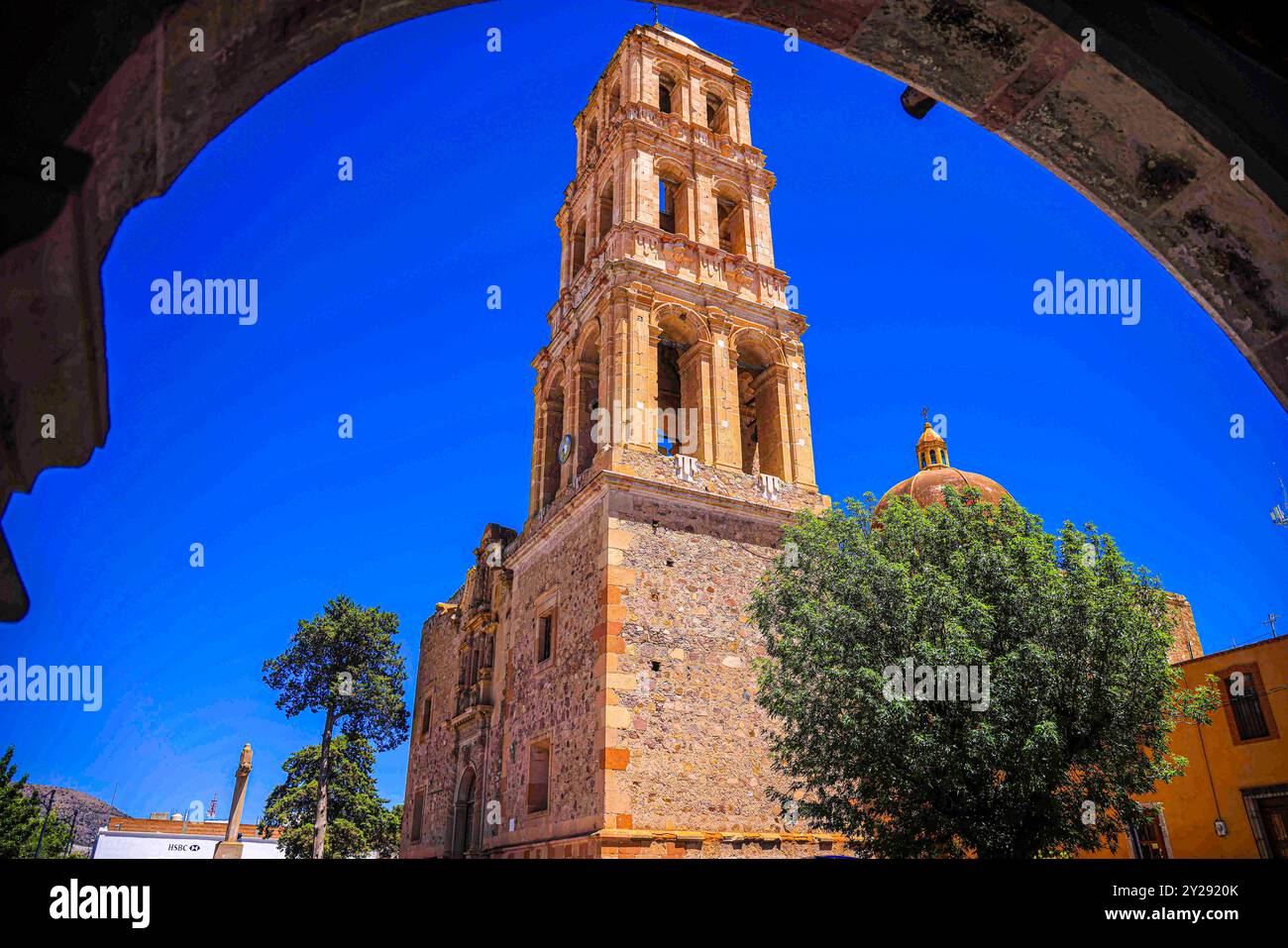 Gemeinde Santo Domingo de Guzmán in Sombrerete im Bundesstaat Zacatecas, Mexiko. Kirche, Religion, Katholizismus (Foto: Luis Gutierrez/Norte Photo). Parroquia de Santo Domingo de Guzmán en Sombrerete en estado Zacatecas, Mexiko. Iglecia, Religion, catolicismo (Foto por Luis Gutierrez/Norte Photo). Stockfoto