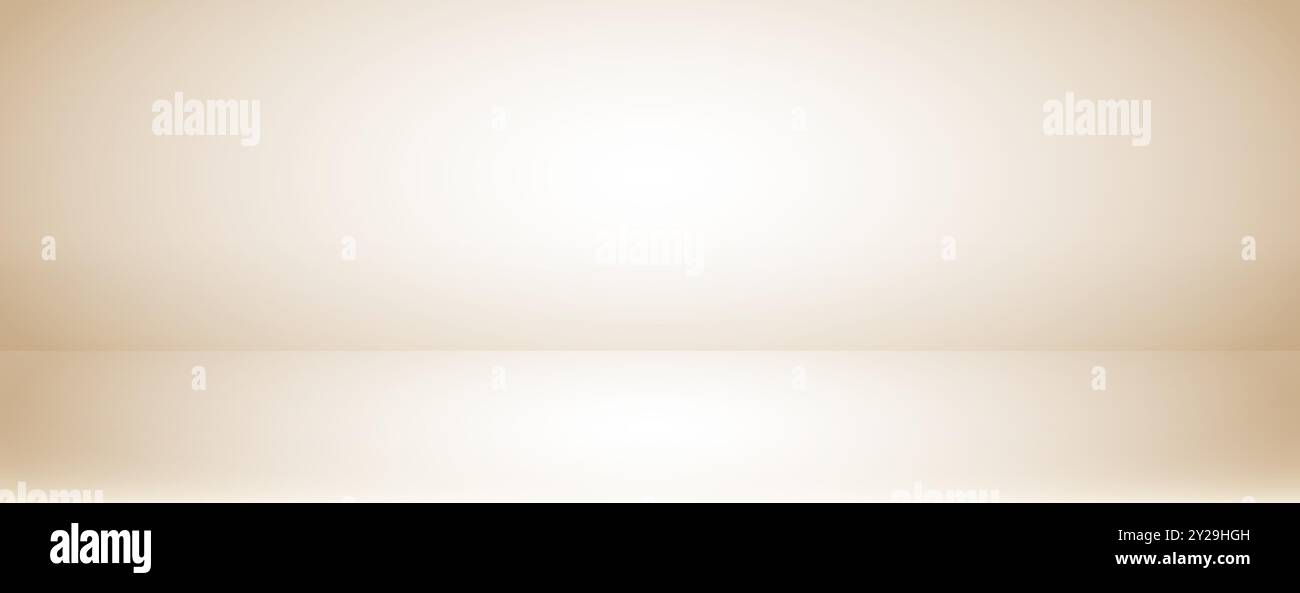 Beigefarbenes Studiozimmer-Design-Konzept. Hellbrauner Hintergrund der Plattformanzeige. Ecrufarbener Hintergrund für Wand- oder Bodenoberfläche für Präsentationen, Mockup-Vorlagen, Produktpräsentationen. Vektor-Hintergrundbild mit weichem Verlauf Stock Vektor Beigefarbenes Studiozimmer-Design-Konzept. Hellbrauner Hintergrund der Plattformanzeige. Ecrufarbener Hintergrund für Wand- oder Bodenoberfläche für Präsentationen, Mockup-Vorlagen, Produktpräsentationen. Vektor-Hintergrundbild mit weichem Verlauf Stock Vektor