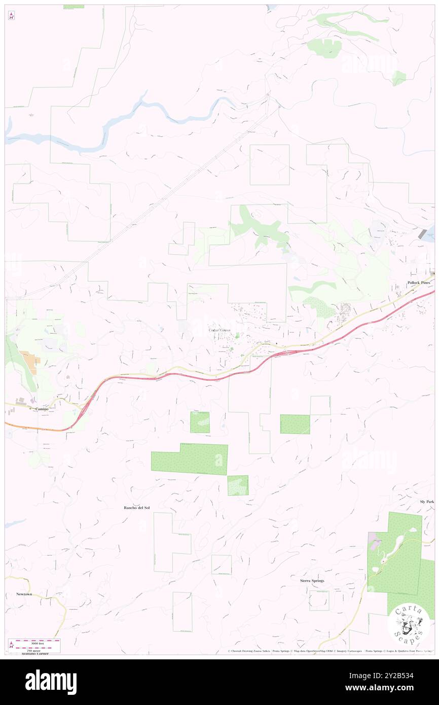 Cedar Grove, El Dorado County, USA, USA, Kalifornien, n 38 45' 9'', S 120 37' 59'', Karte, Cartascapes Map, veröffentlicht 2024. Erkunden Sie Cartascapes, eine Karte, die die vielfältigen Landschaften, Kulturen und Ökosysteme der Erde enthüllt. Reisen Sie durch Zeit und Raum und entdecken Sie die Verflechtungen der Vergangenheit, Gegenwart und Zukunft unseres Planeten. Stockfoto