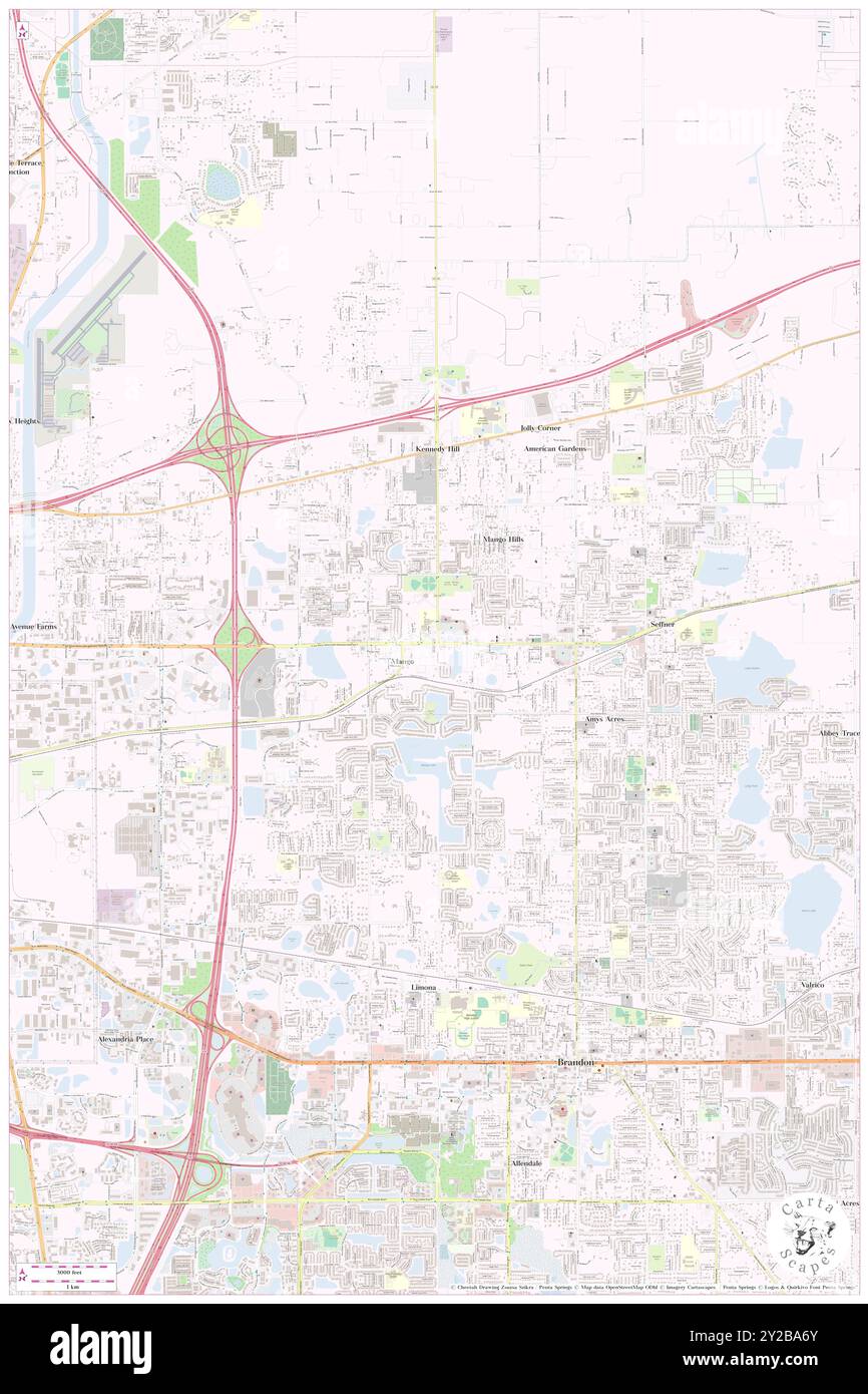 Val Villa, Hillsborough County, USA, Vereinigte Staaten, Florida, n 27 58' 50'', S 82 18' 9'', Karte, Cartascapes Map, veröffentlicht 2024. Erkunden Sie Cartascapes, eine Karte, die die vielfältigen Landschaften, Kulturen und Ökosysteme der Erde enthüllt. Reisen Sie durch Zeit und Raum und entdecken Sie die Verflechtungen der Vergangenheit, Gegenwart und Zukunft unseres Planeten. Stockfoto