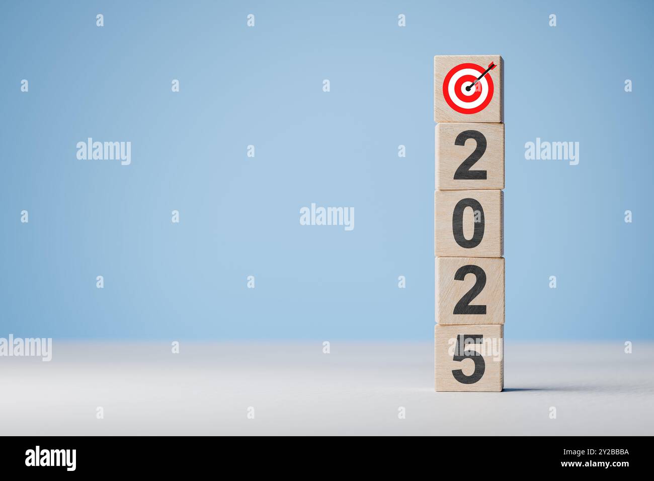 2025 Happy New Year. Zielsetzung Zielvorgabe Geschäftsplanung für Neujahrskonzept einrichten. Geschäftsplanung 2025. Zielkonzept für das neue Jahr 2025 Stockfoto